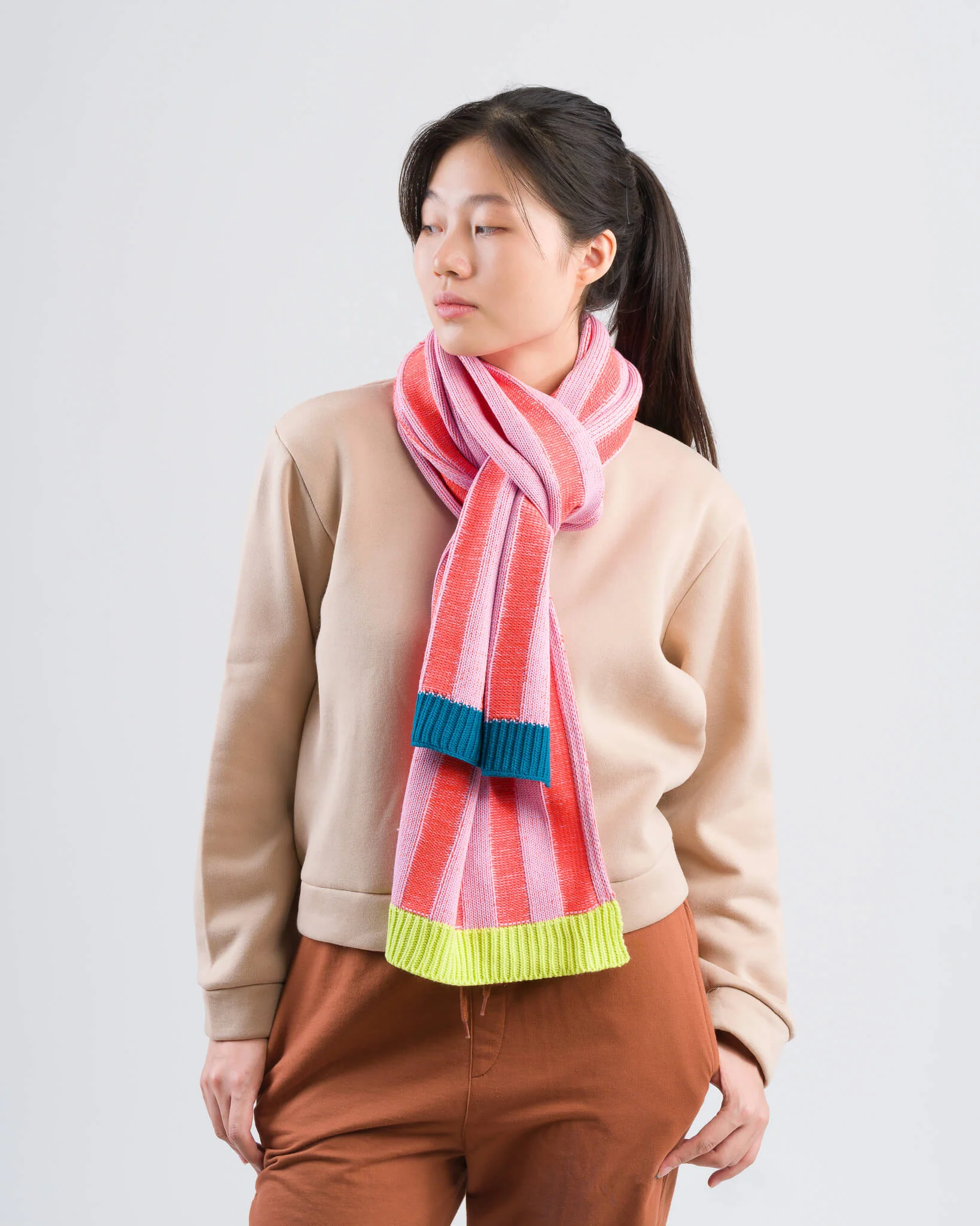 Big Stripe Knit Scarf - Image 10