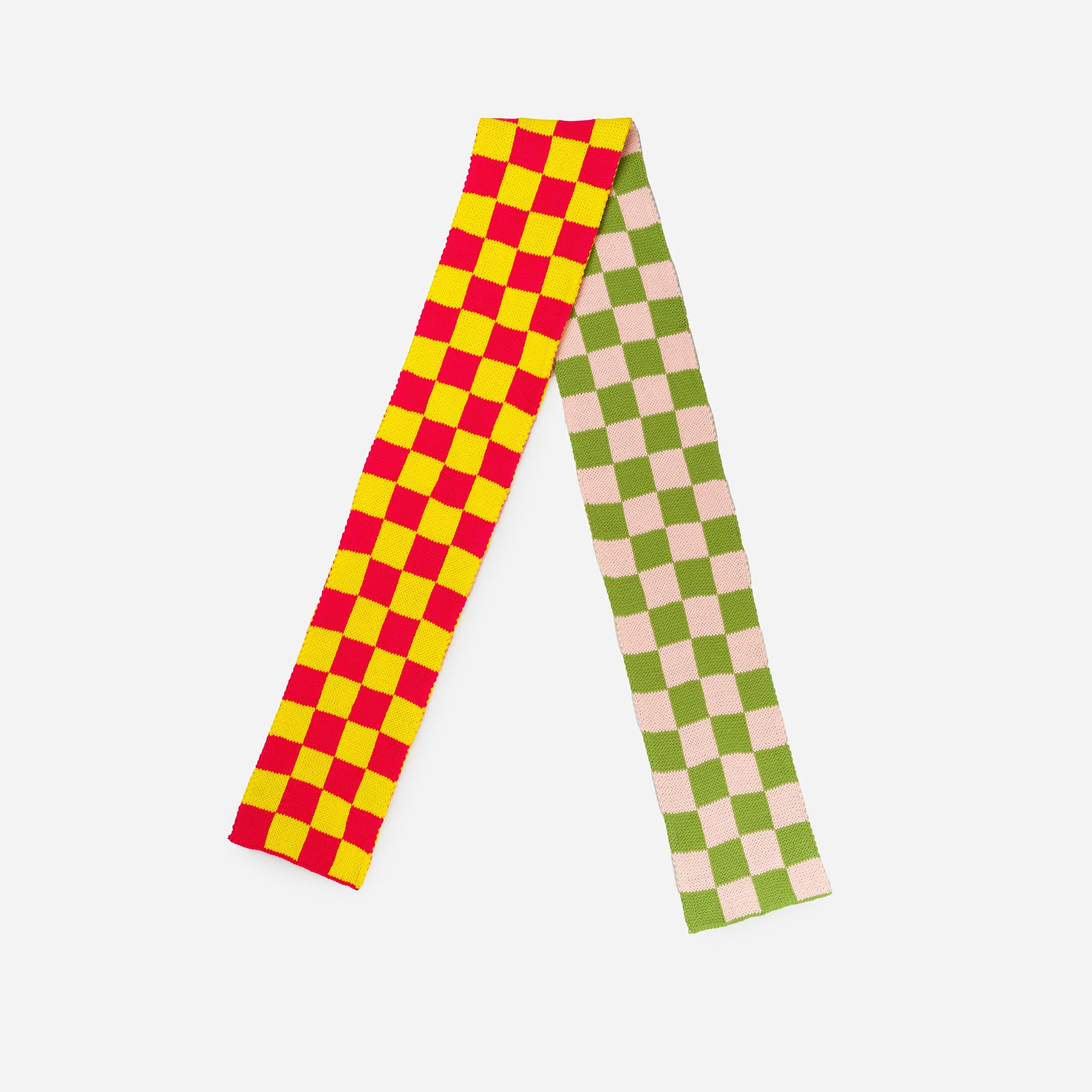 Checkerboard Knit Mini Scarf - Image 5