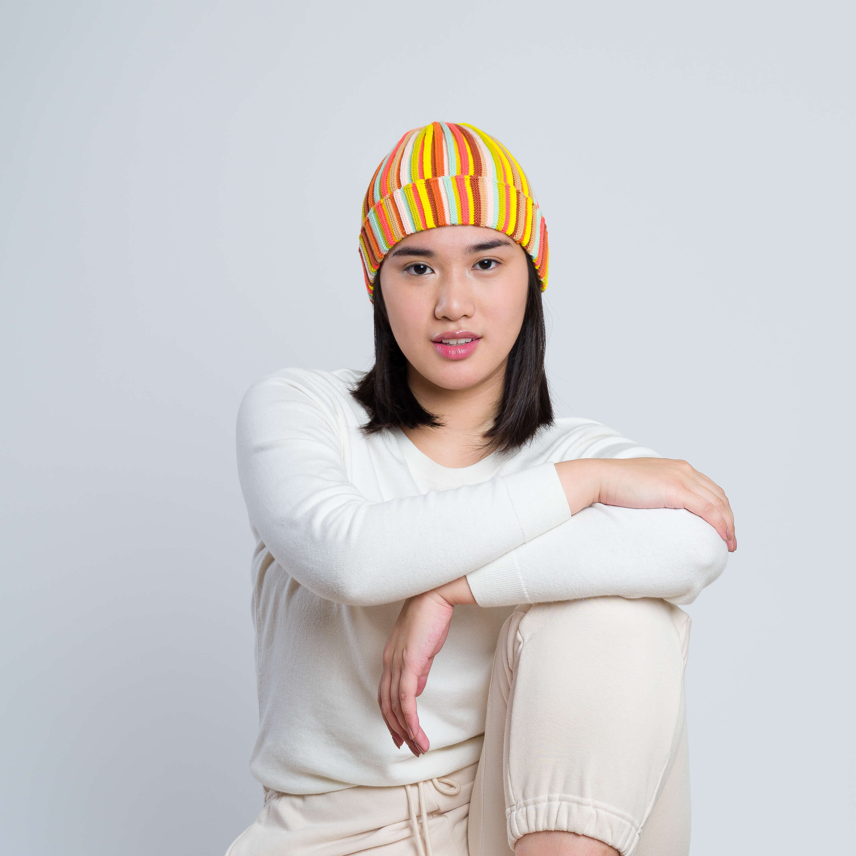 Circus Stripe Knit Beanie - Image 6