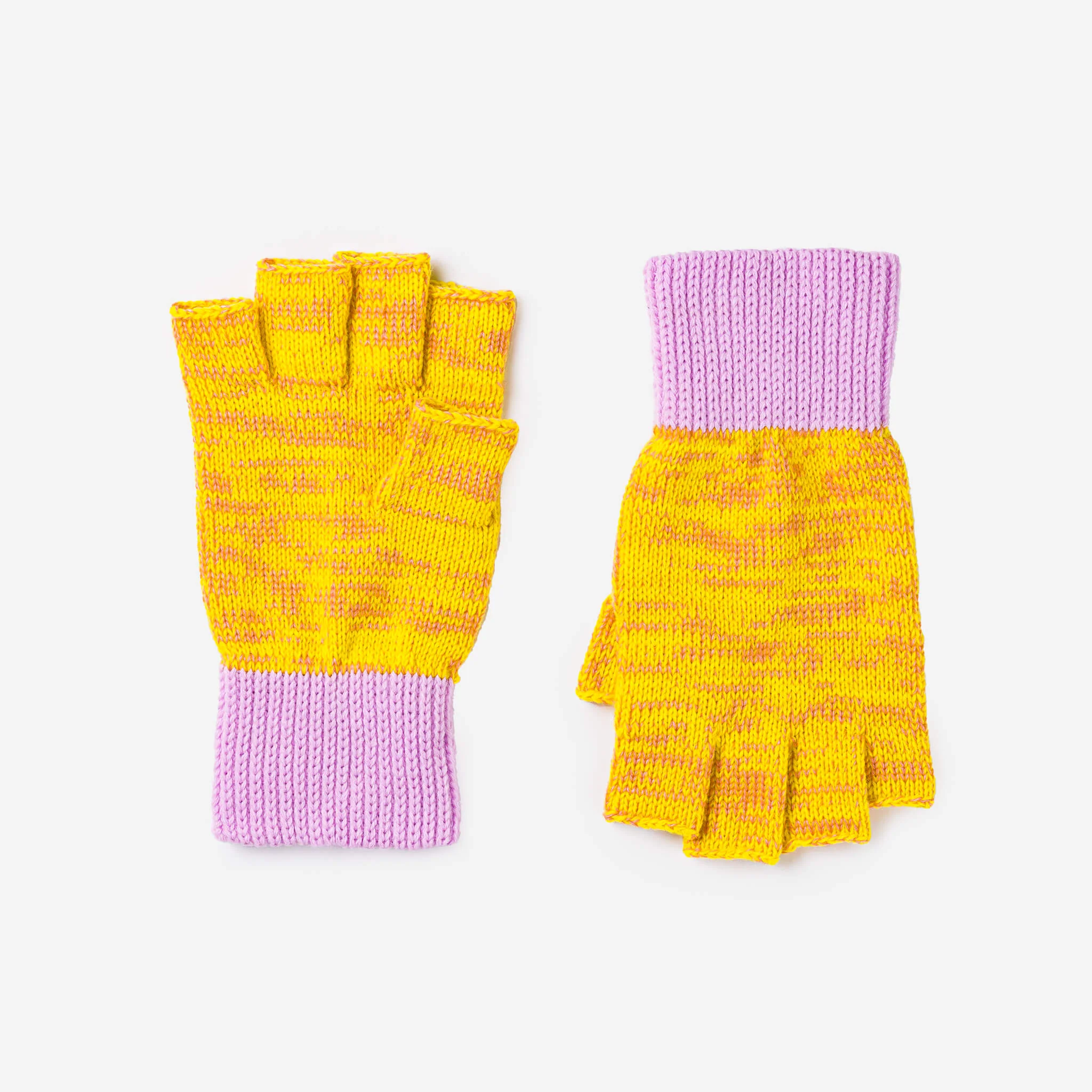 Colorblock Fingerless Gloves - Image 4