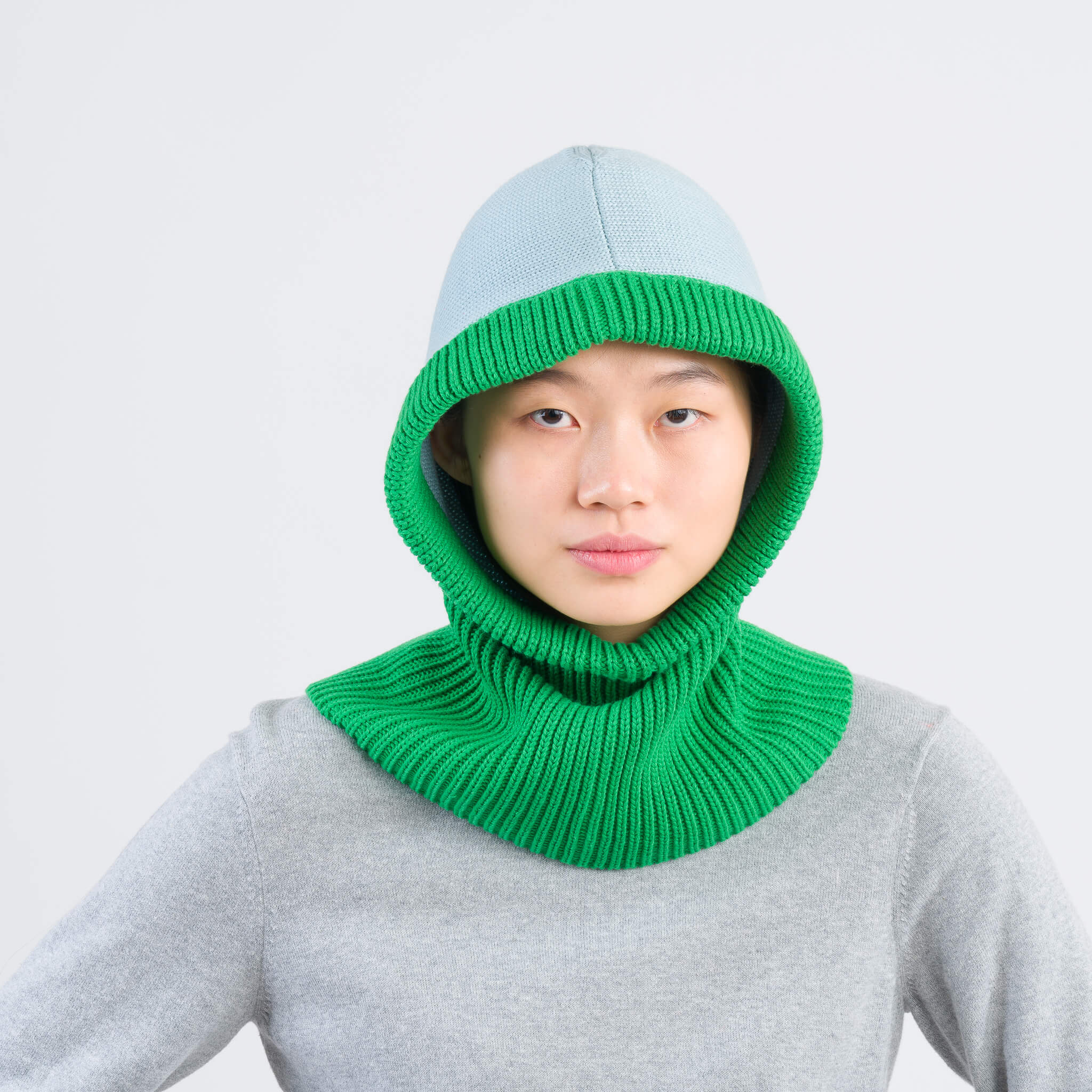 Colorblock Knit Hood - Image 5