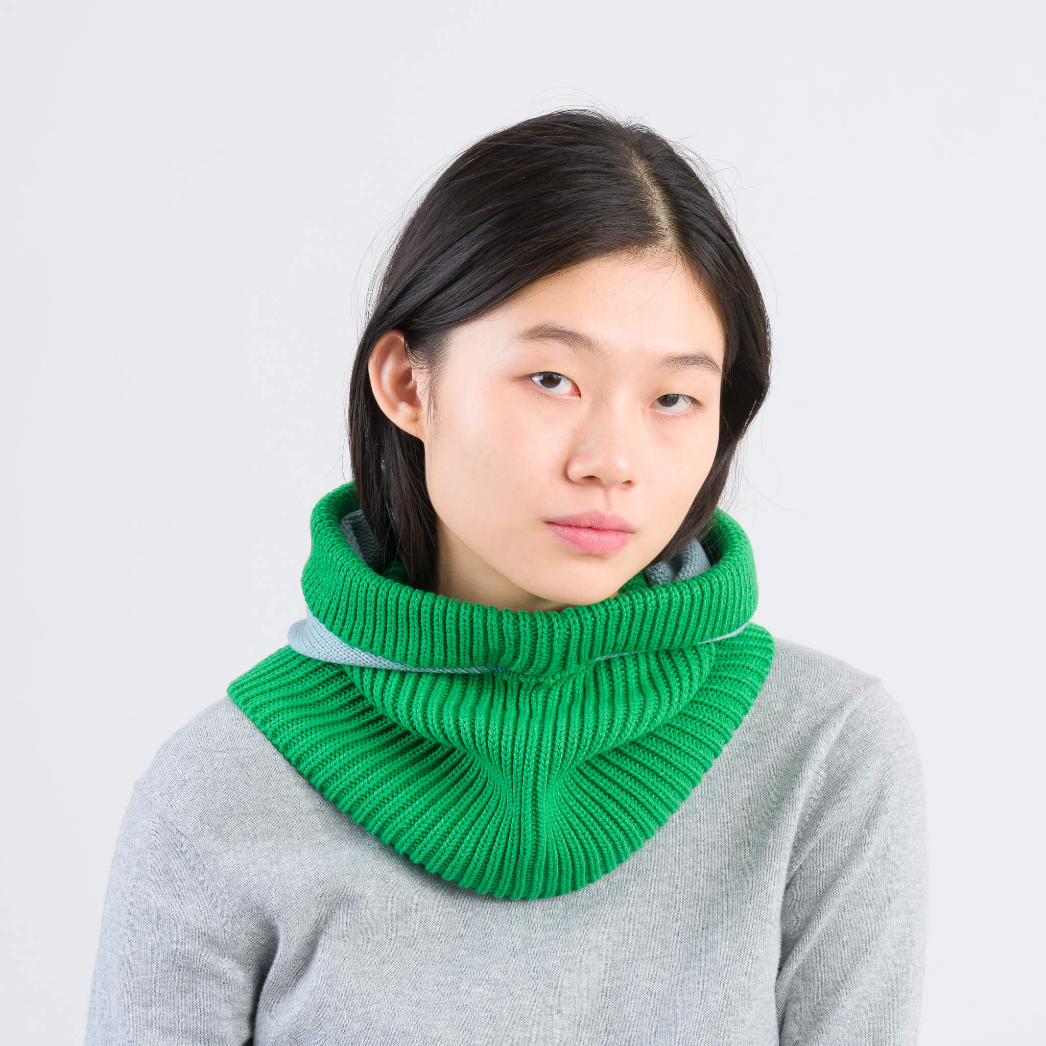 Colorblock Knit Hood - Image 6