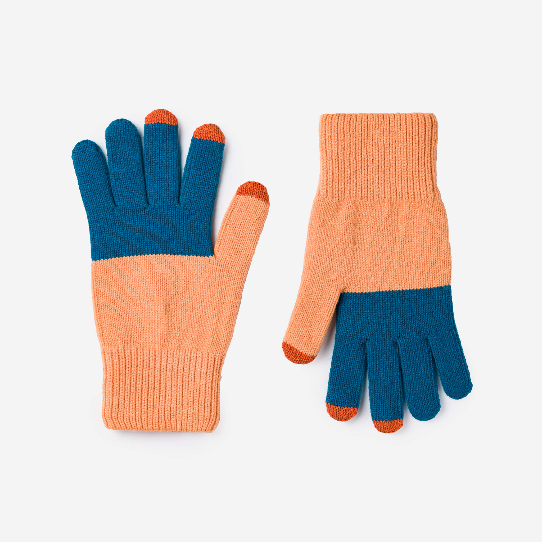 Colorblock Knit Touchscreen Gloves - Image 20