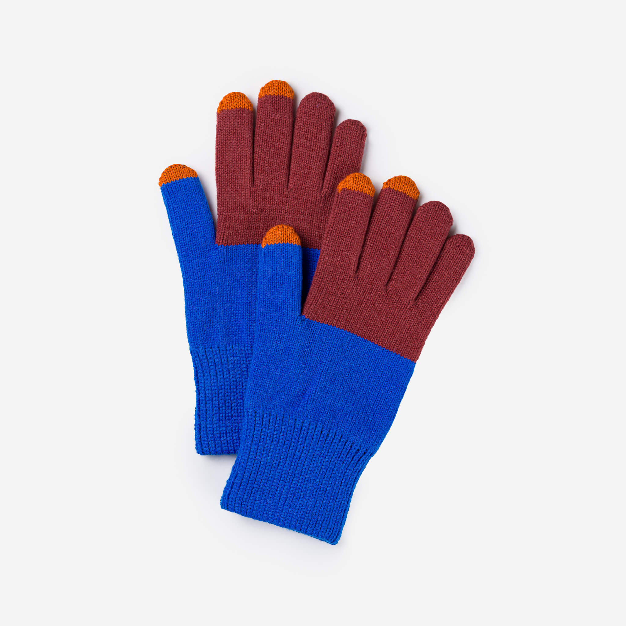Colorblock Knit Touchscreen Gloves - Image 23