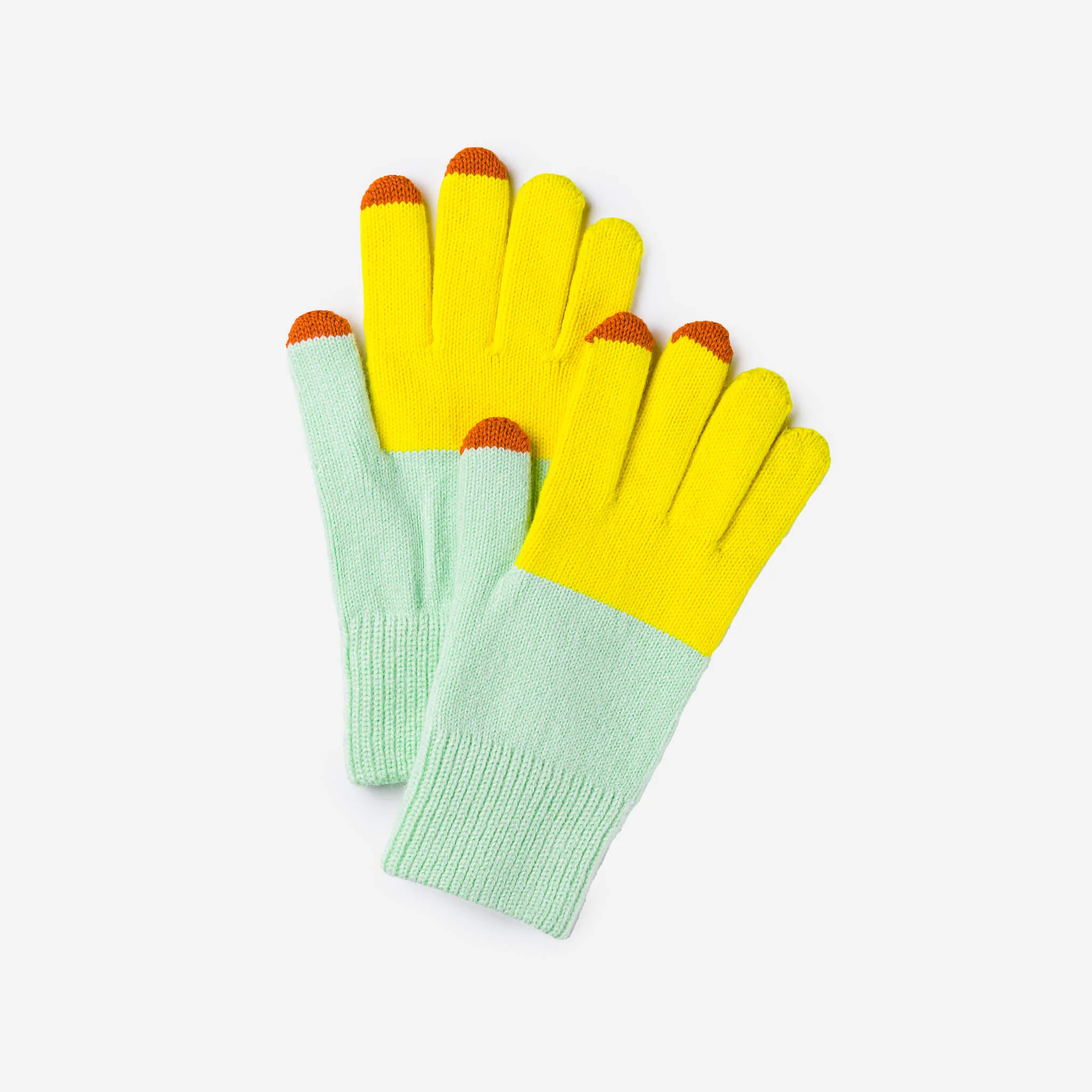 Colorblock Knit Touchscreen Gloves - Image 34