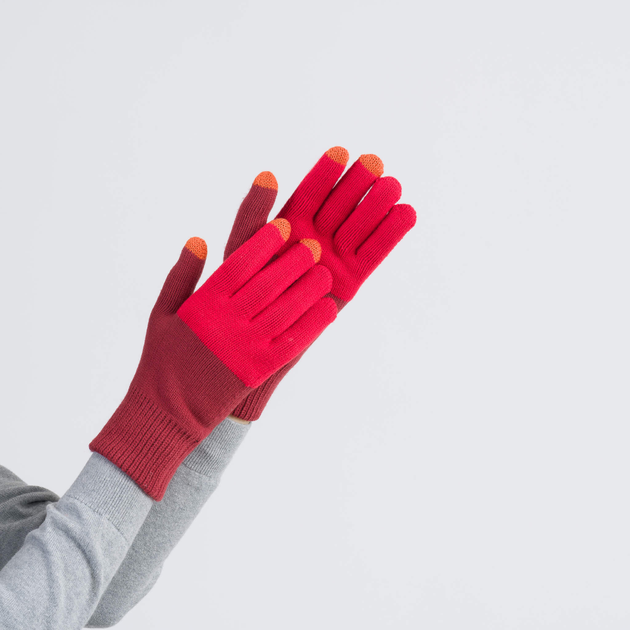 Colorblock Knit Touchscreen Gloves - Image 65