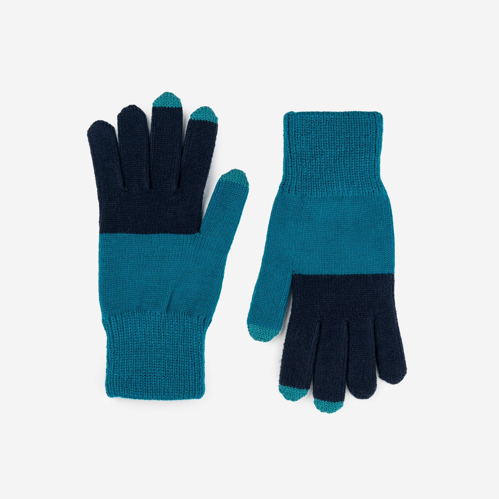 Colorblock Knit Touchscreen Gloves - Image 71