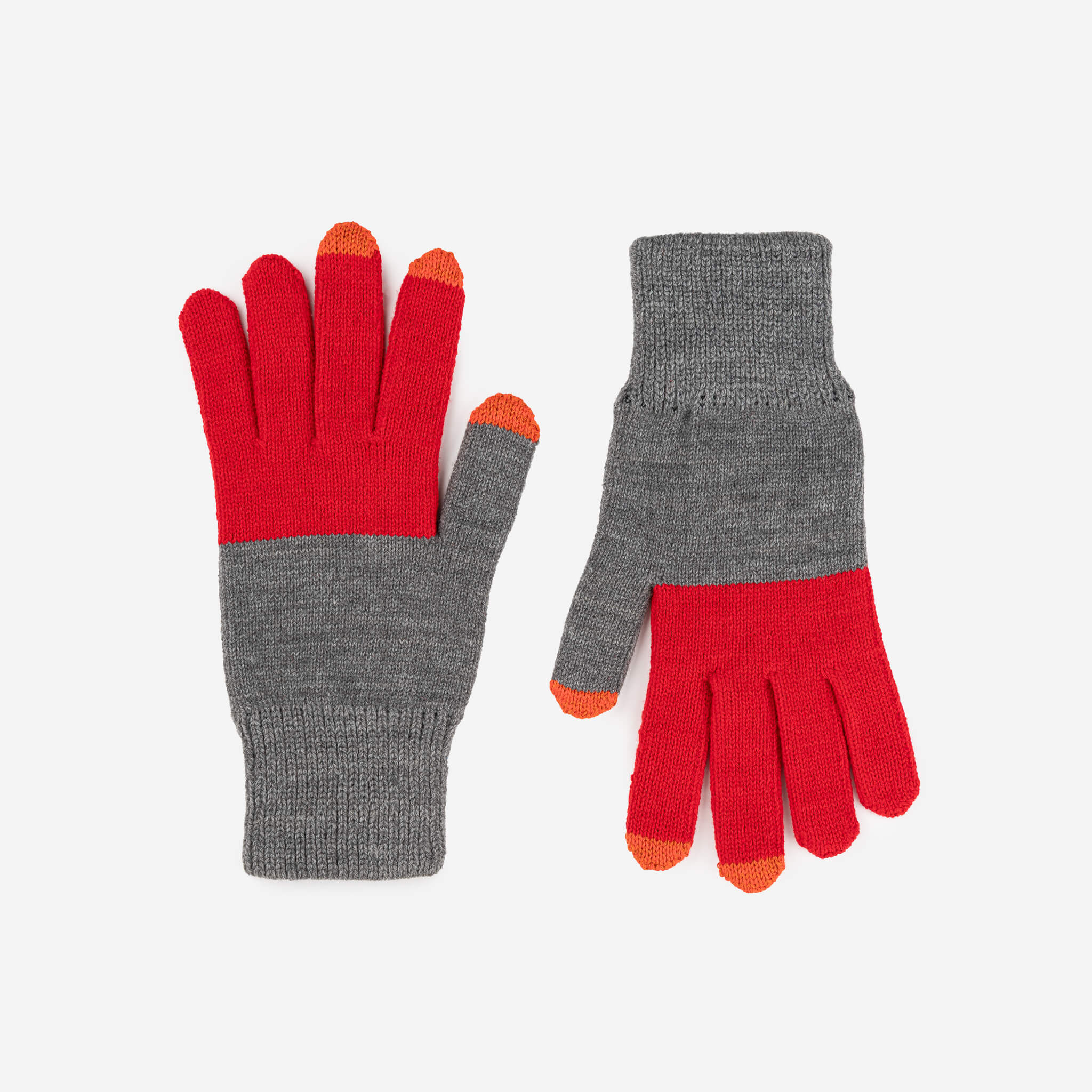 Colorblock Knit Touchscreen Gloves - Image 74
