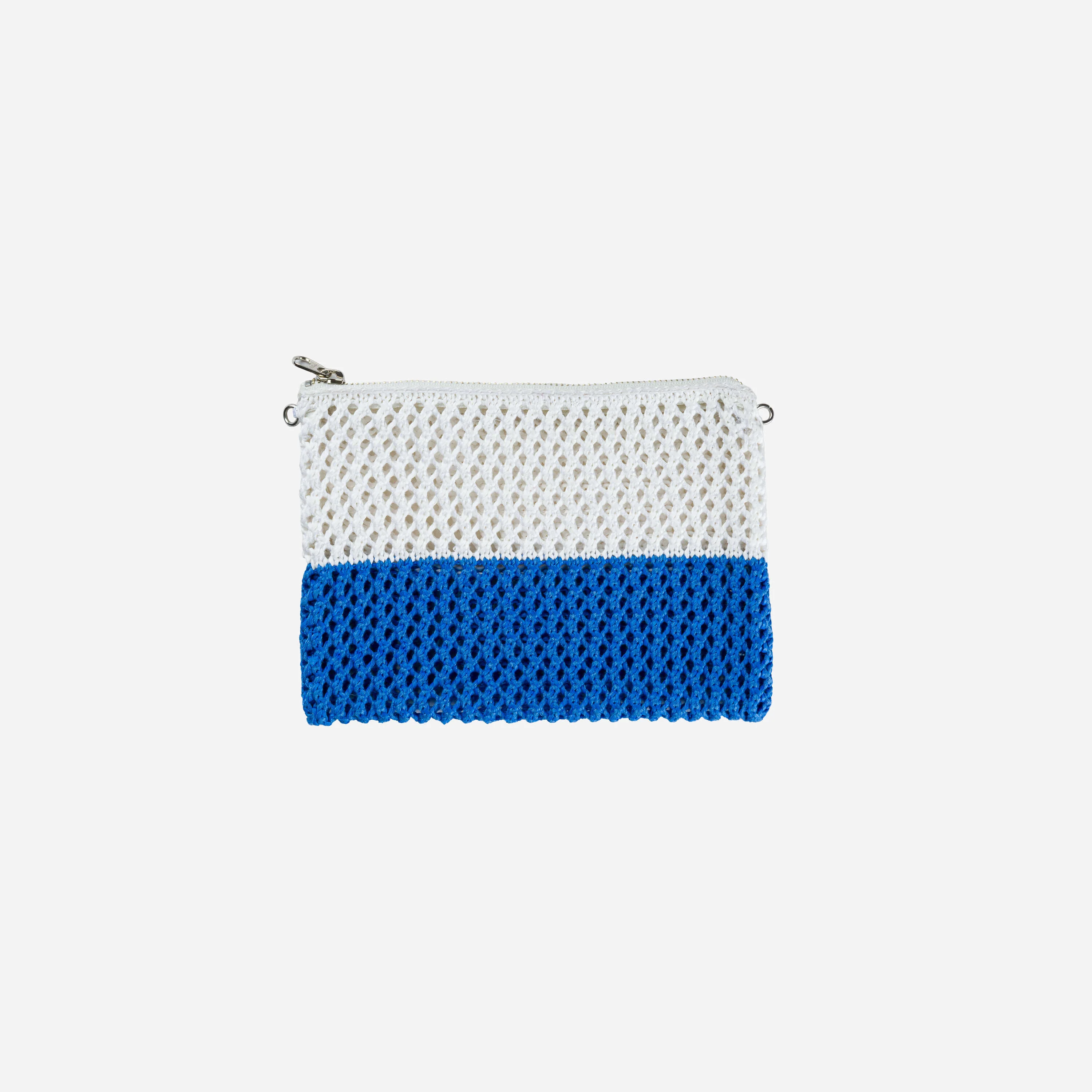 Colorblock Raffia Pouch - Image 2