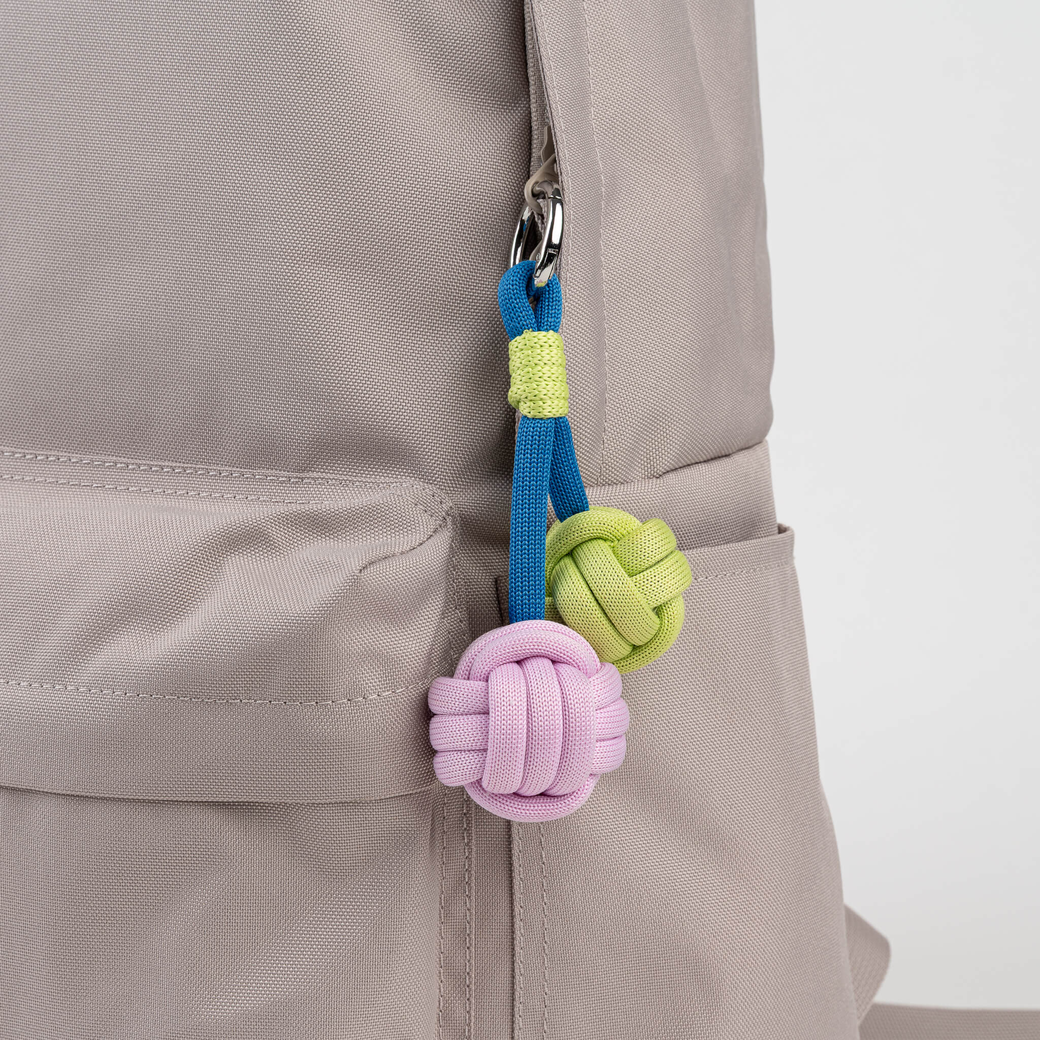 Double Puff Knot Keychain - Image 2