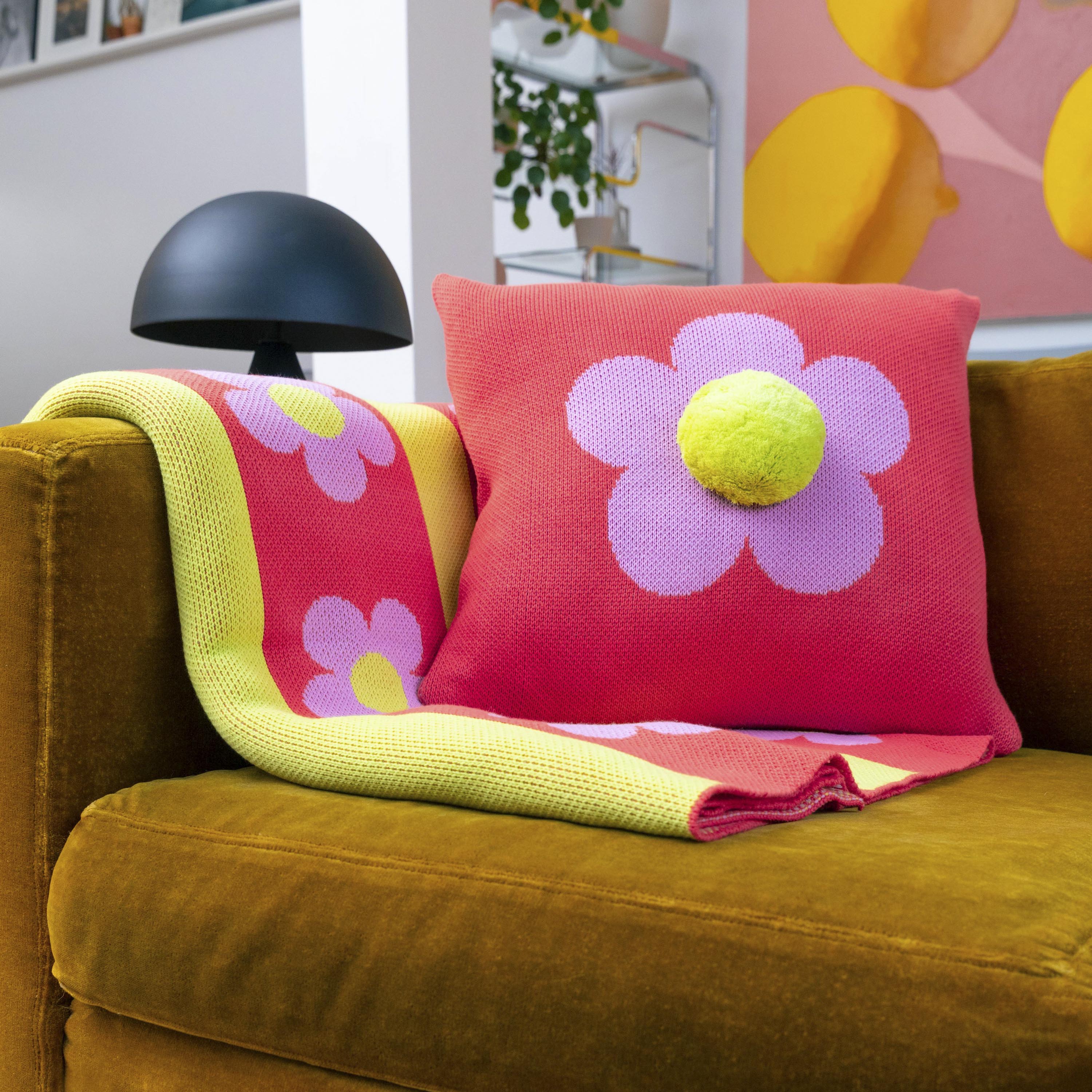 Flower Pom Pillow Cover - Image 11