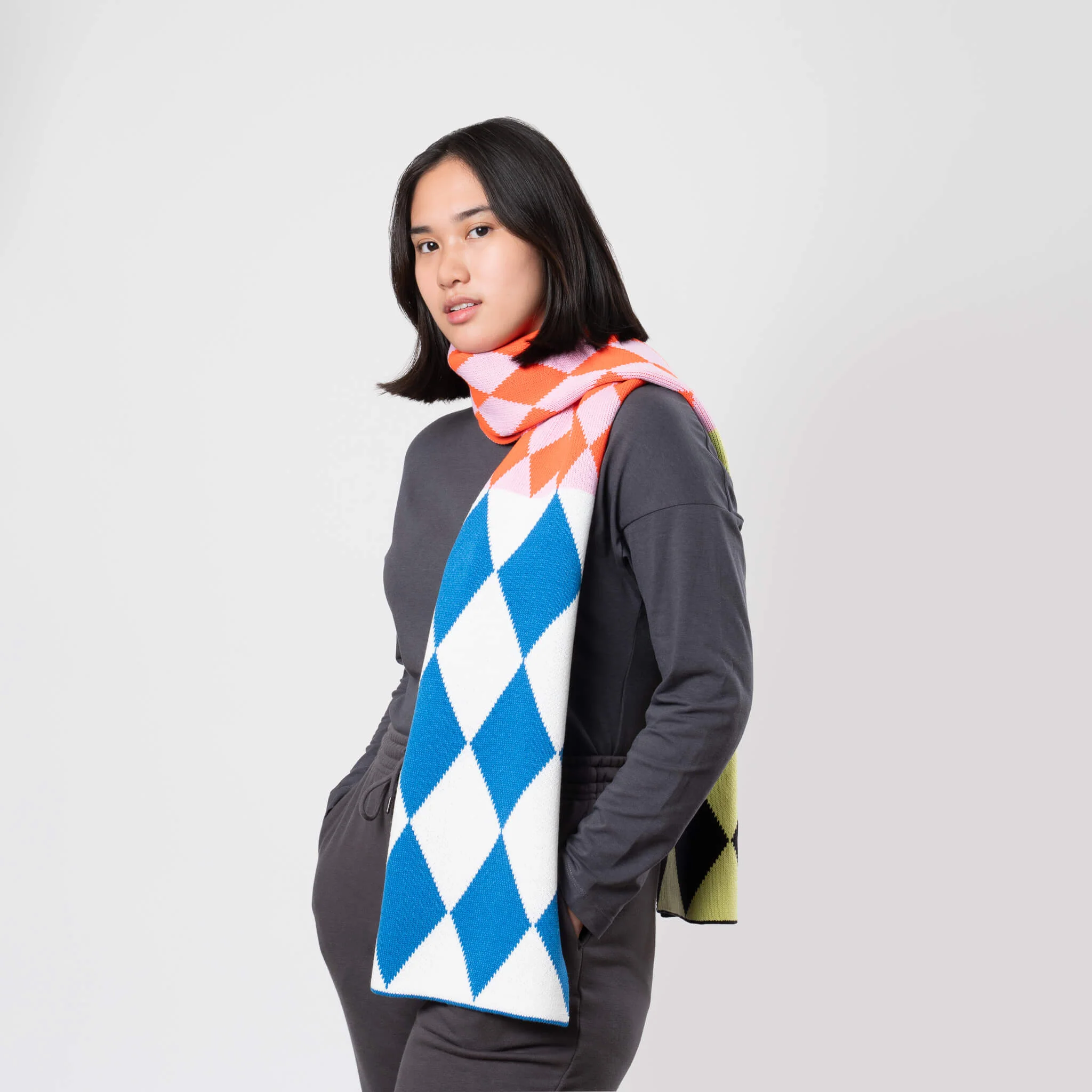Harlequin Big Knit Scarf - Image 6