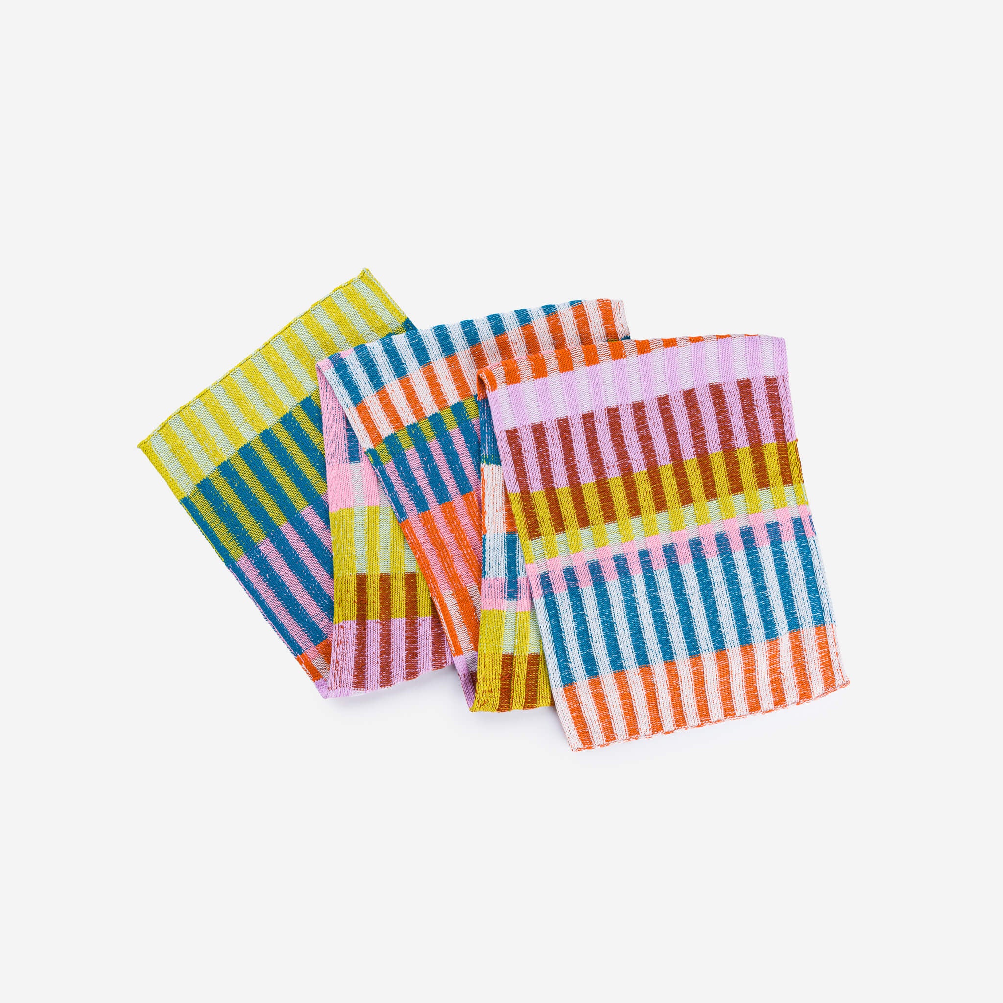Mosaic Stripe Knit Scarf - Image 3