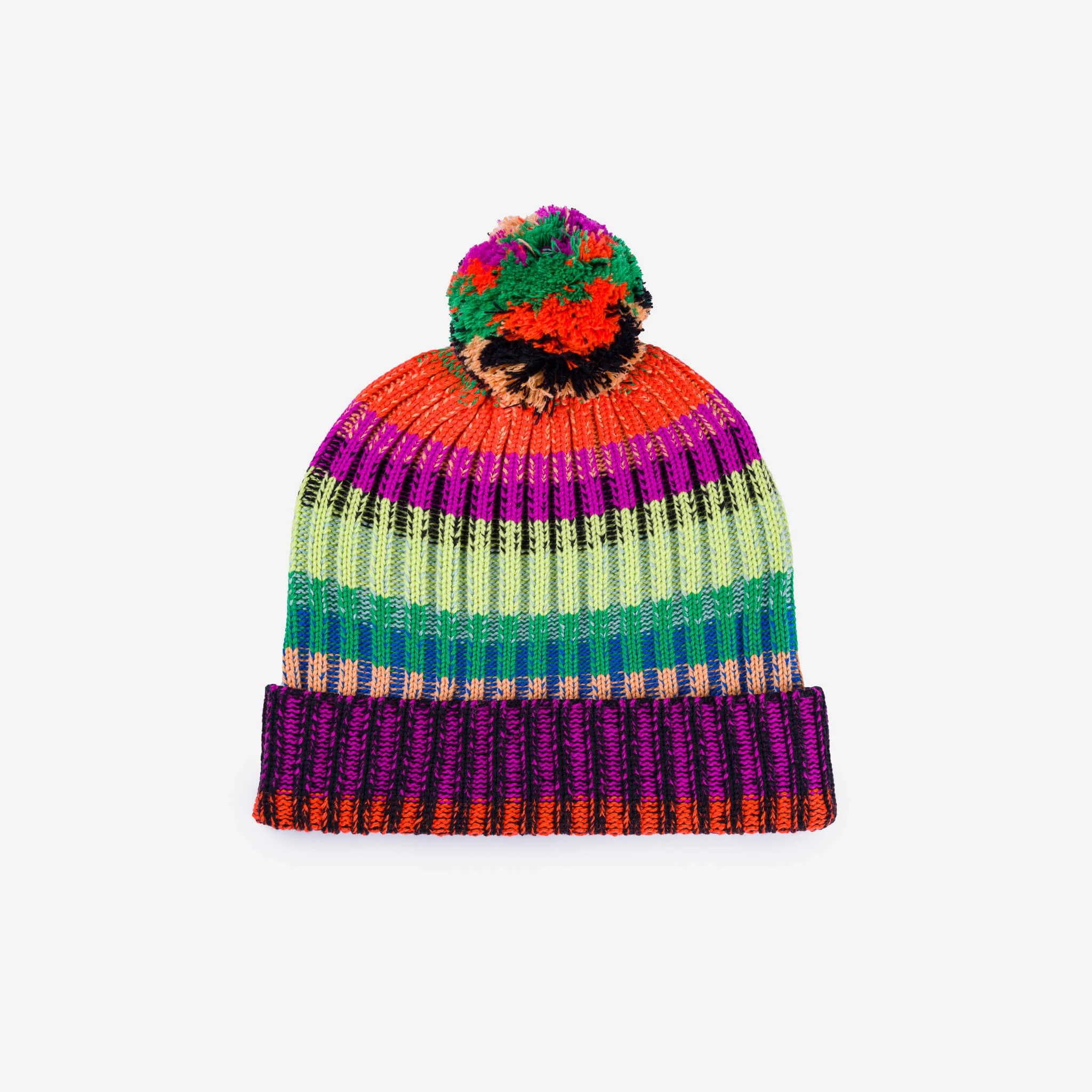 Mosaic Stripe Pom Beanie - Image 2