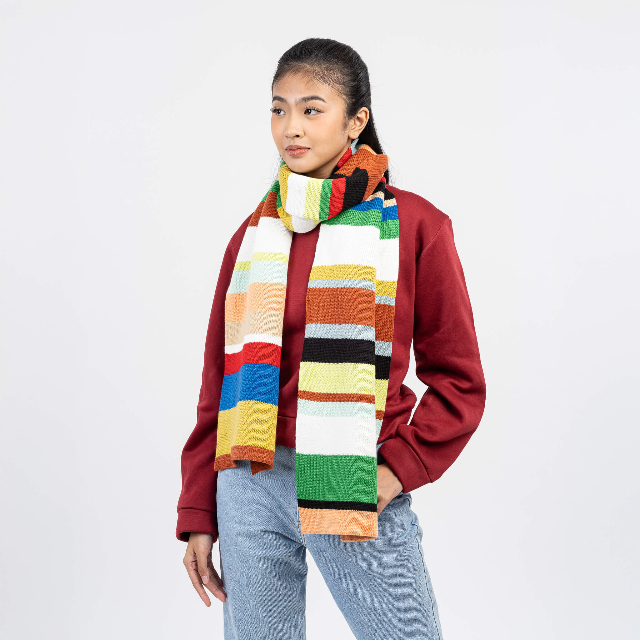 Multi Stripe Big Scarf - Image 9
