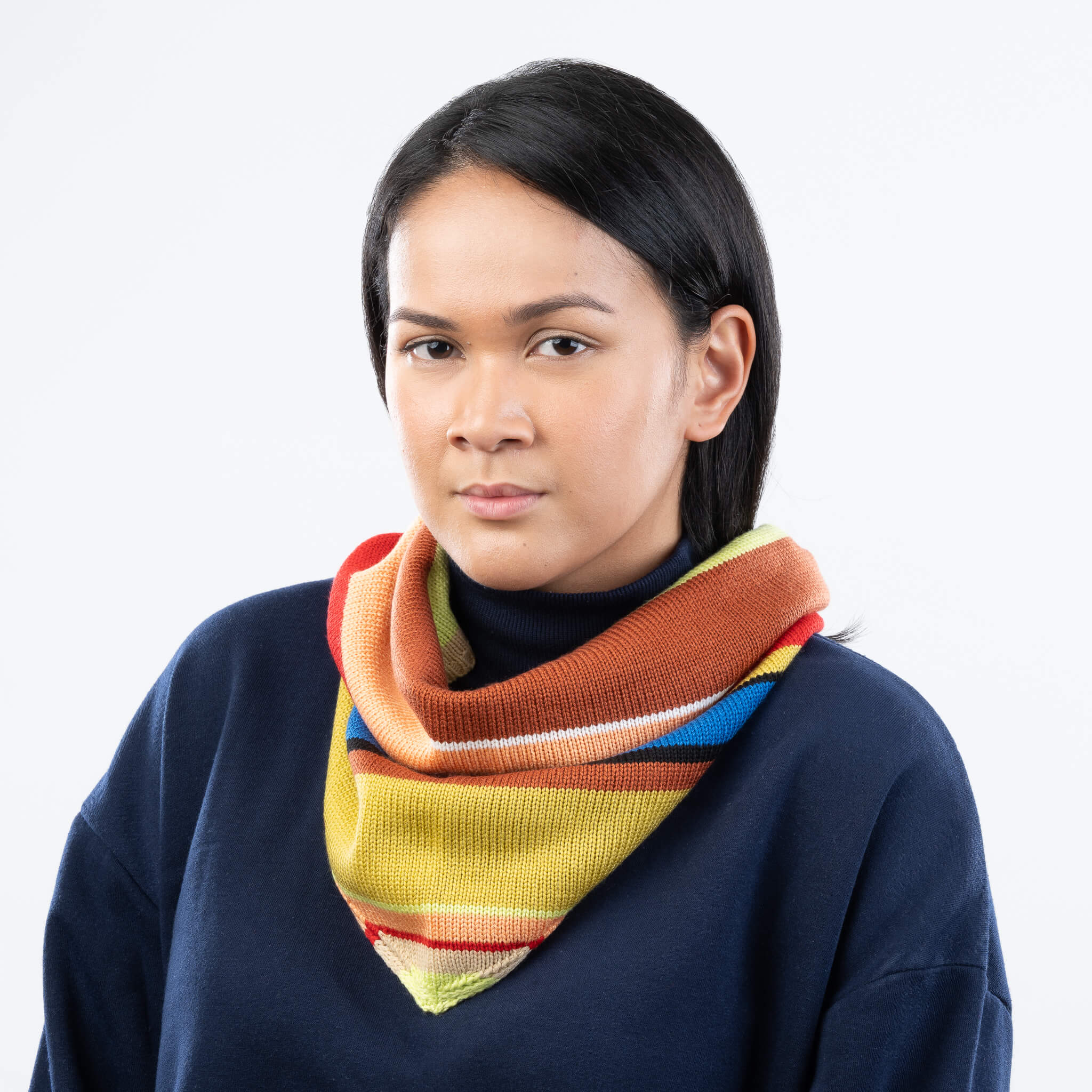 Multi Stripe Triangle Scarf - Image 12