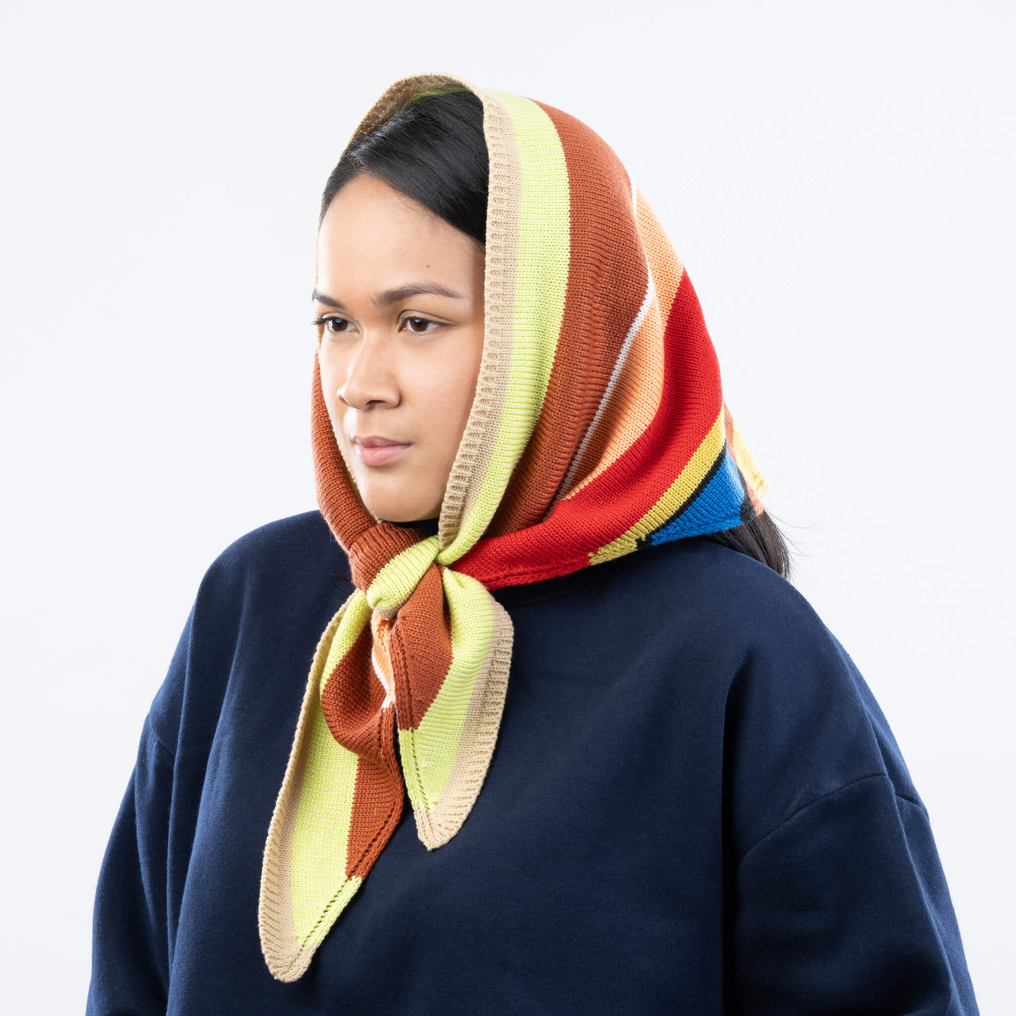 Multi Stripe Triangle Scarf - Image 14