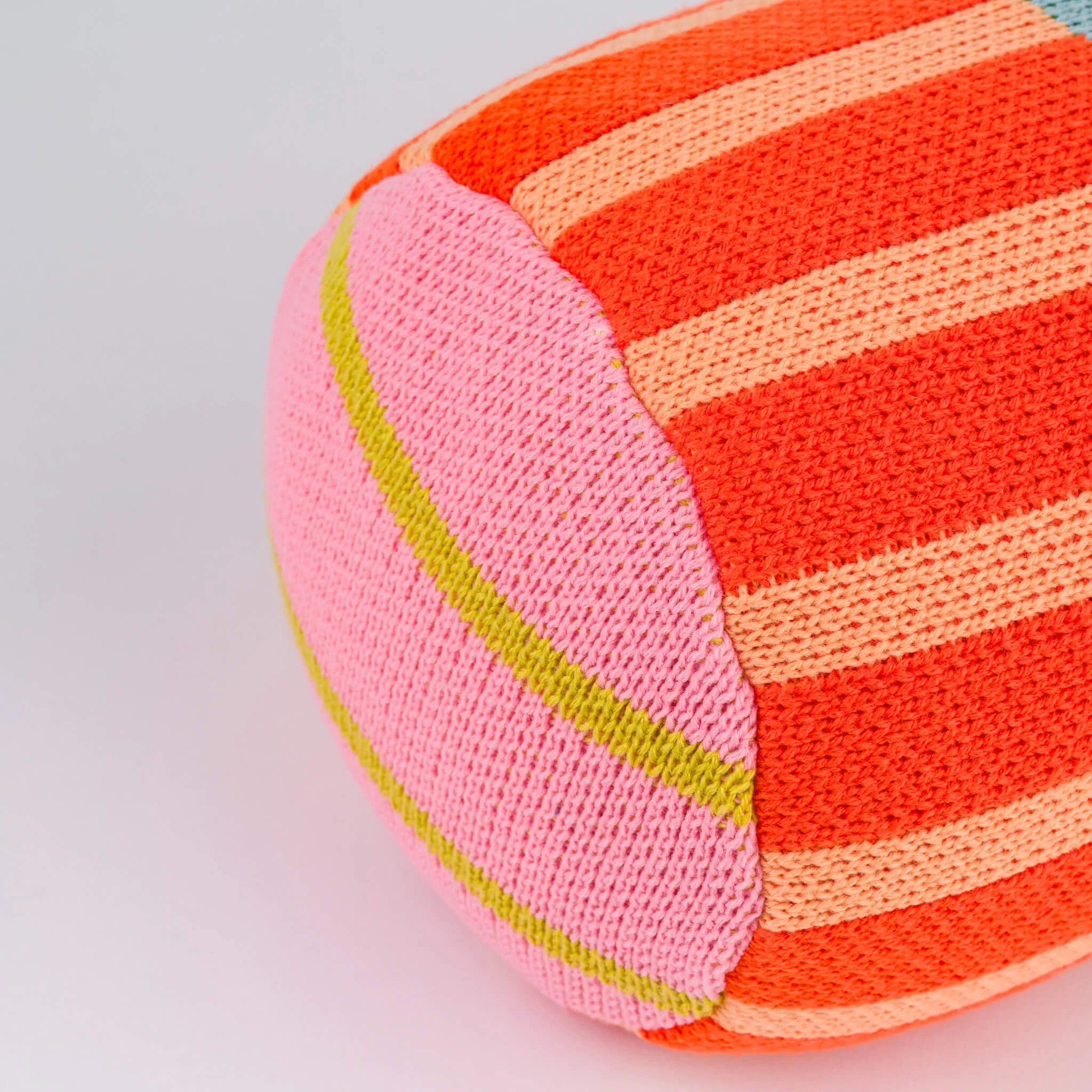Patchwork Stripe Bolster Pillow - Image 6