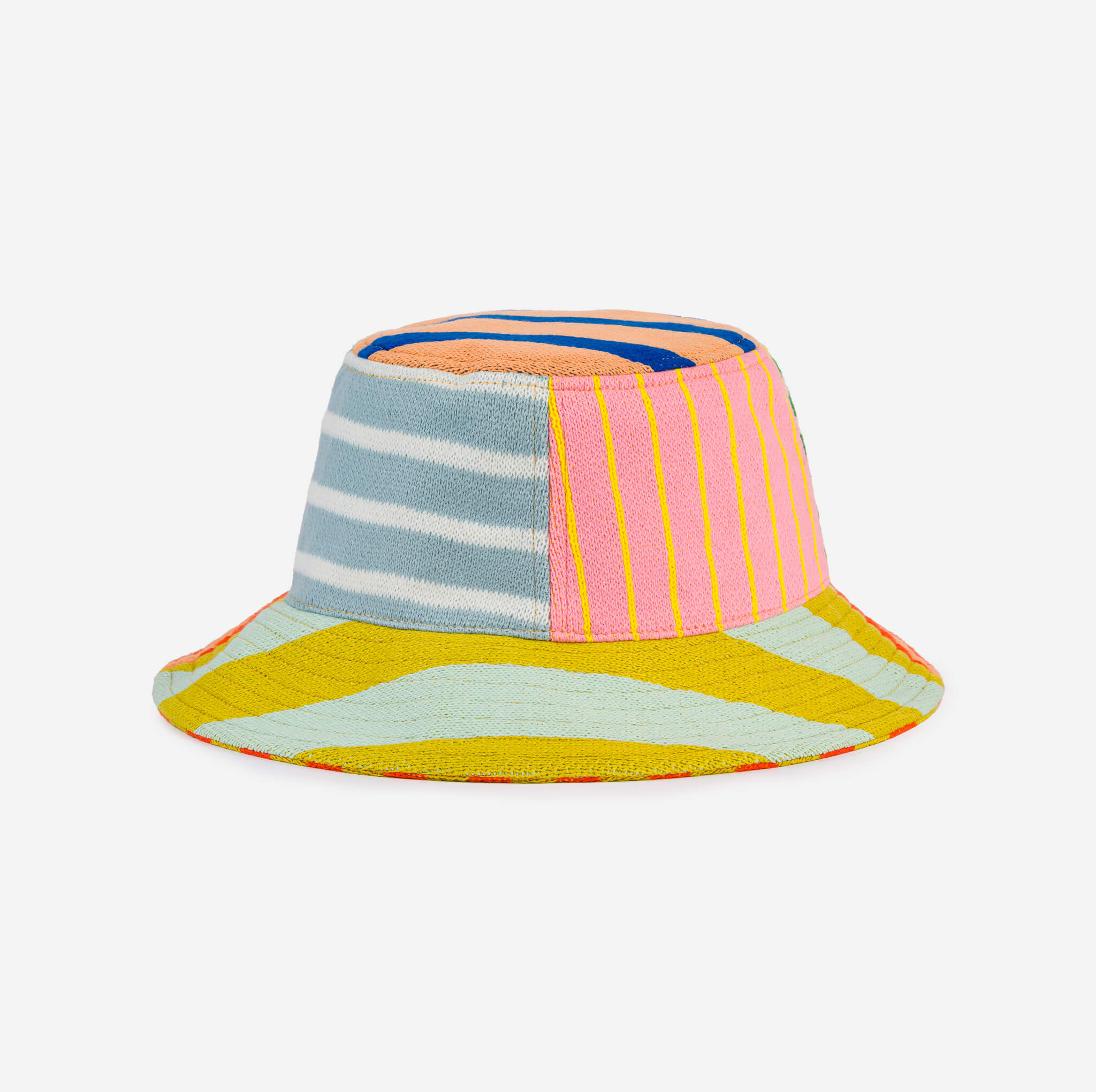 Patchwork Stripe Bucket Hat - Image 2