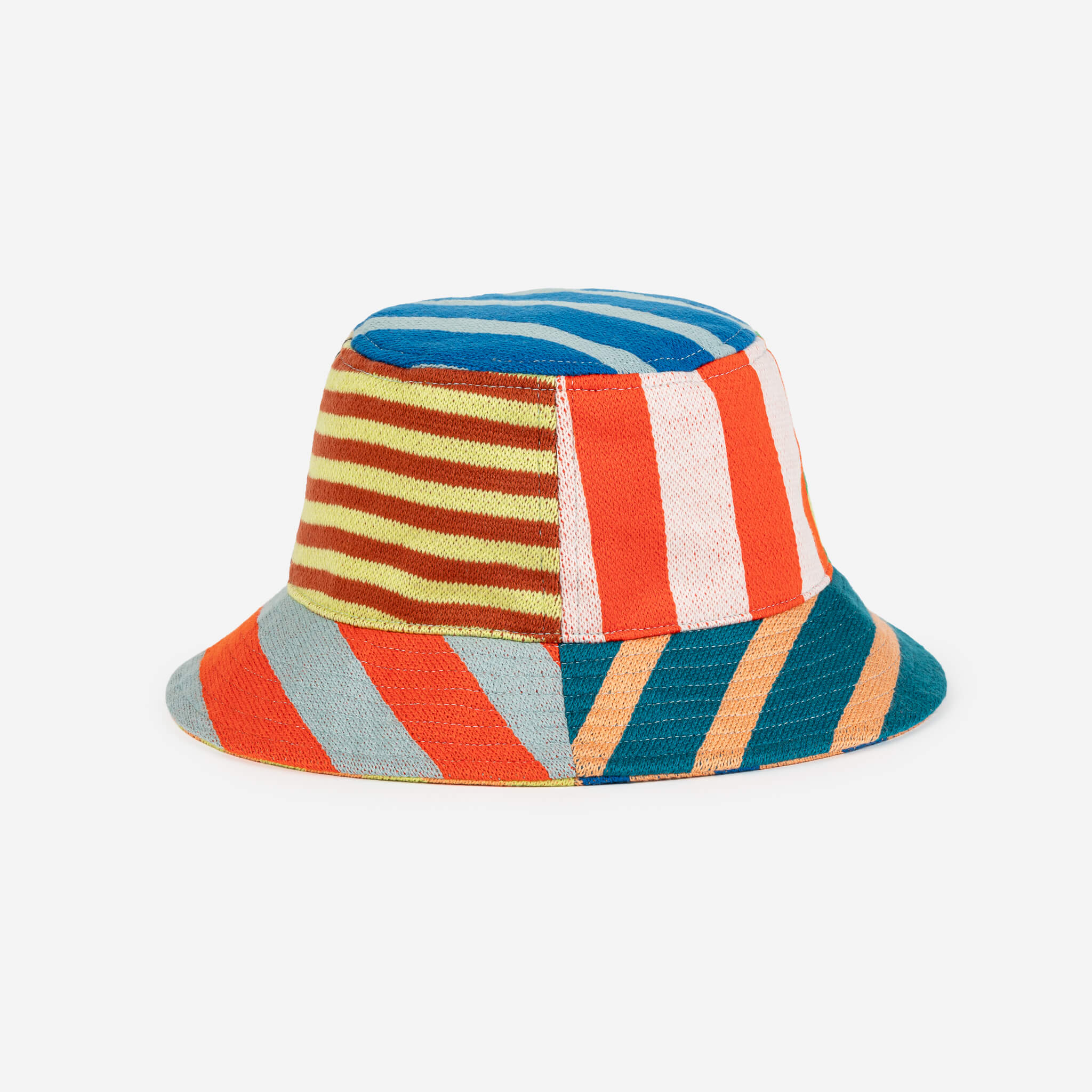 Patchwork Stripe Bucket Hat - Image 8