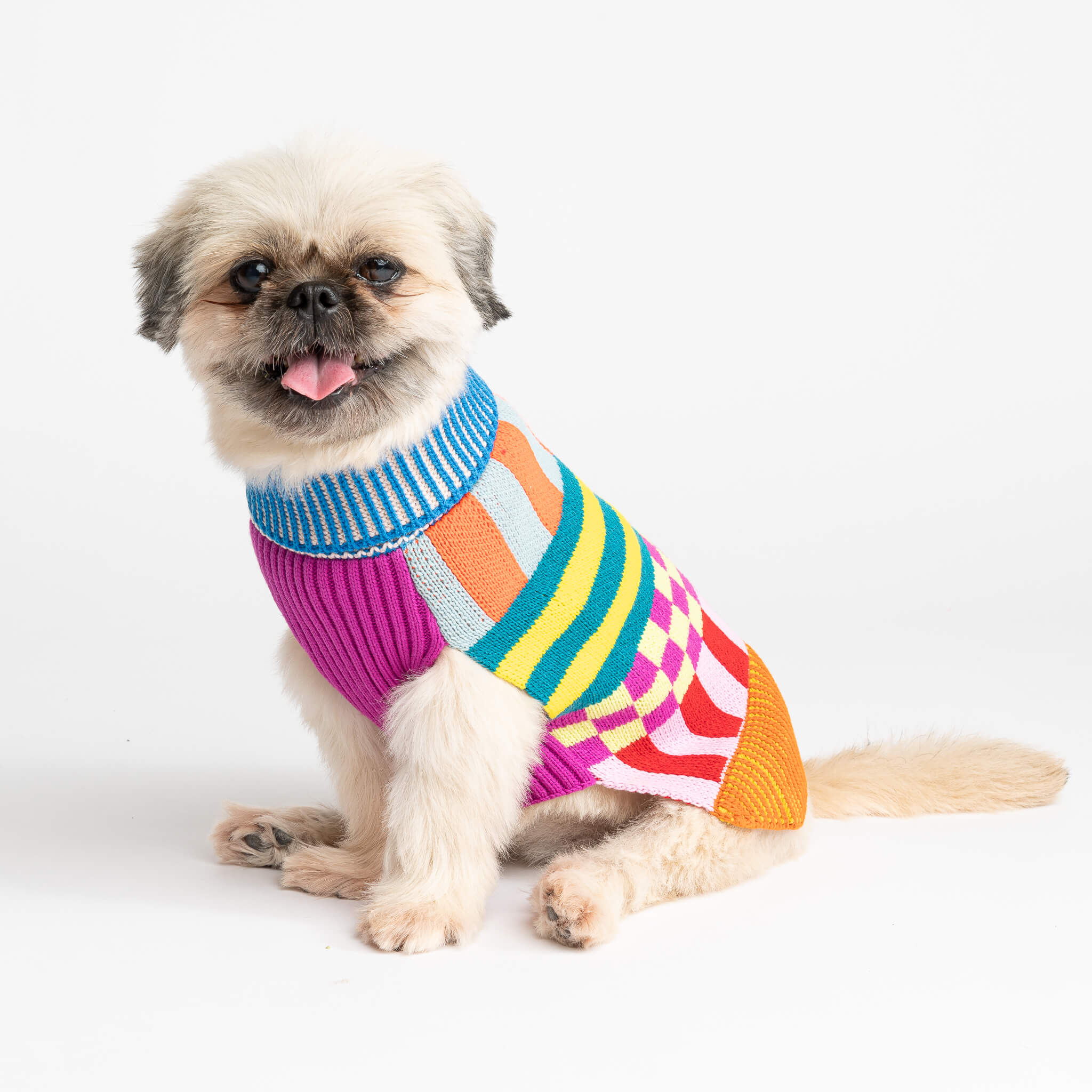 Pattern Patch Dog Sweater - Image 7