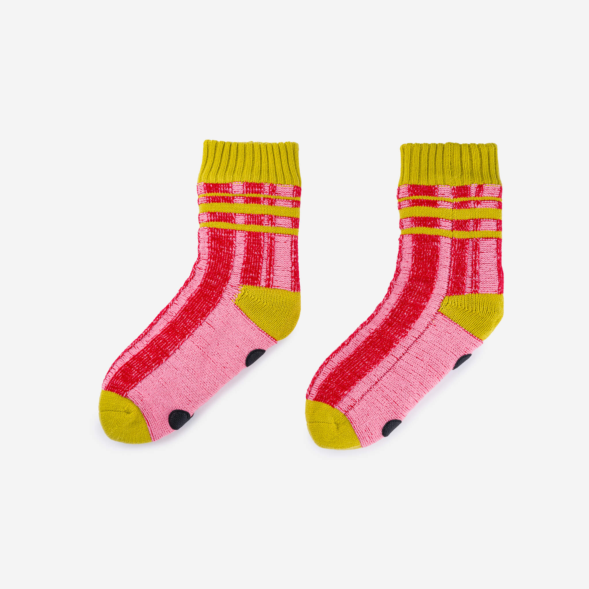 Plaid Stripe House Socks