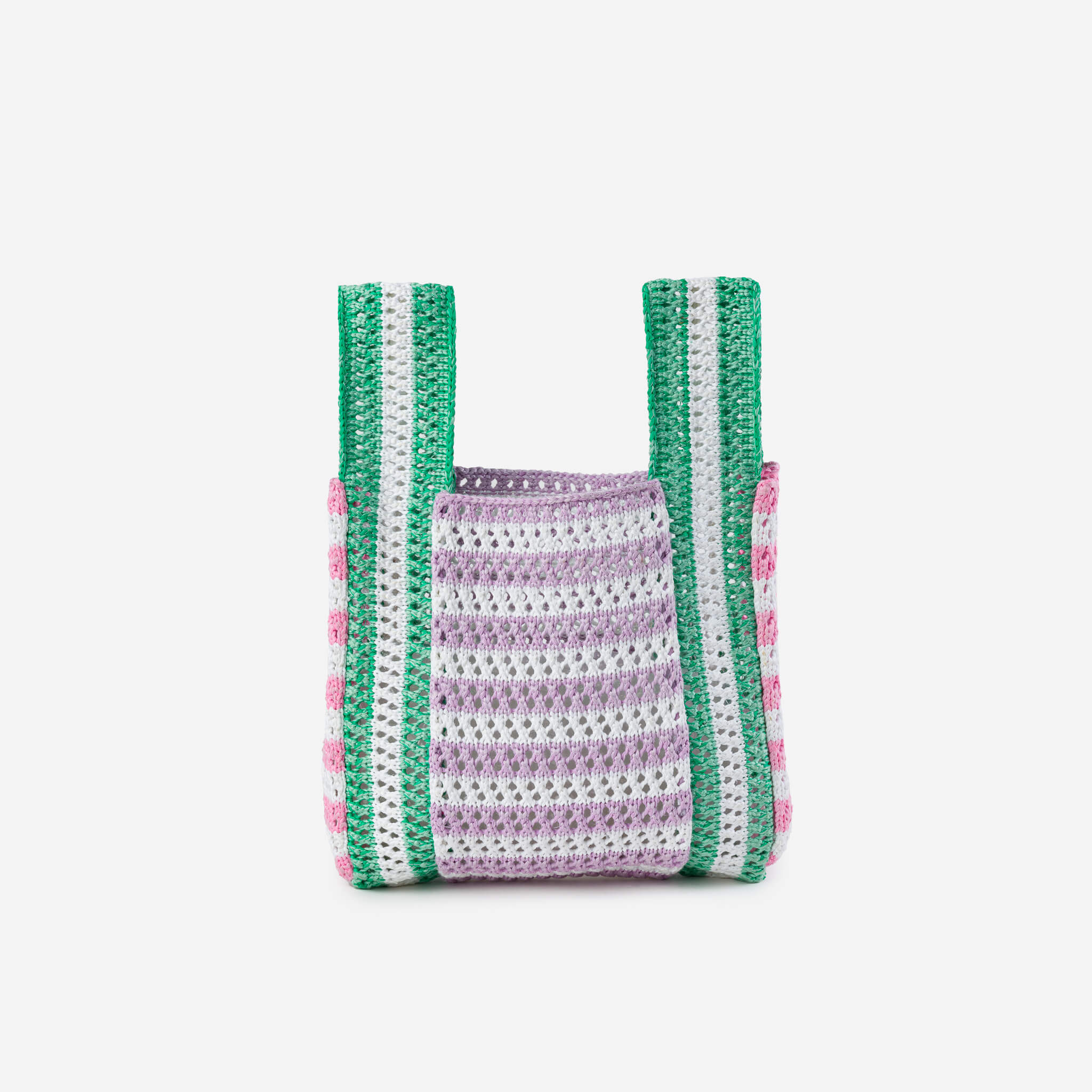 Stripe Mini Raffia Bag - Image 8