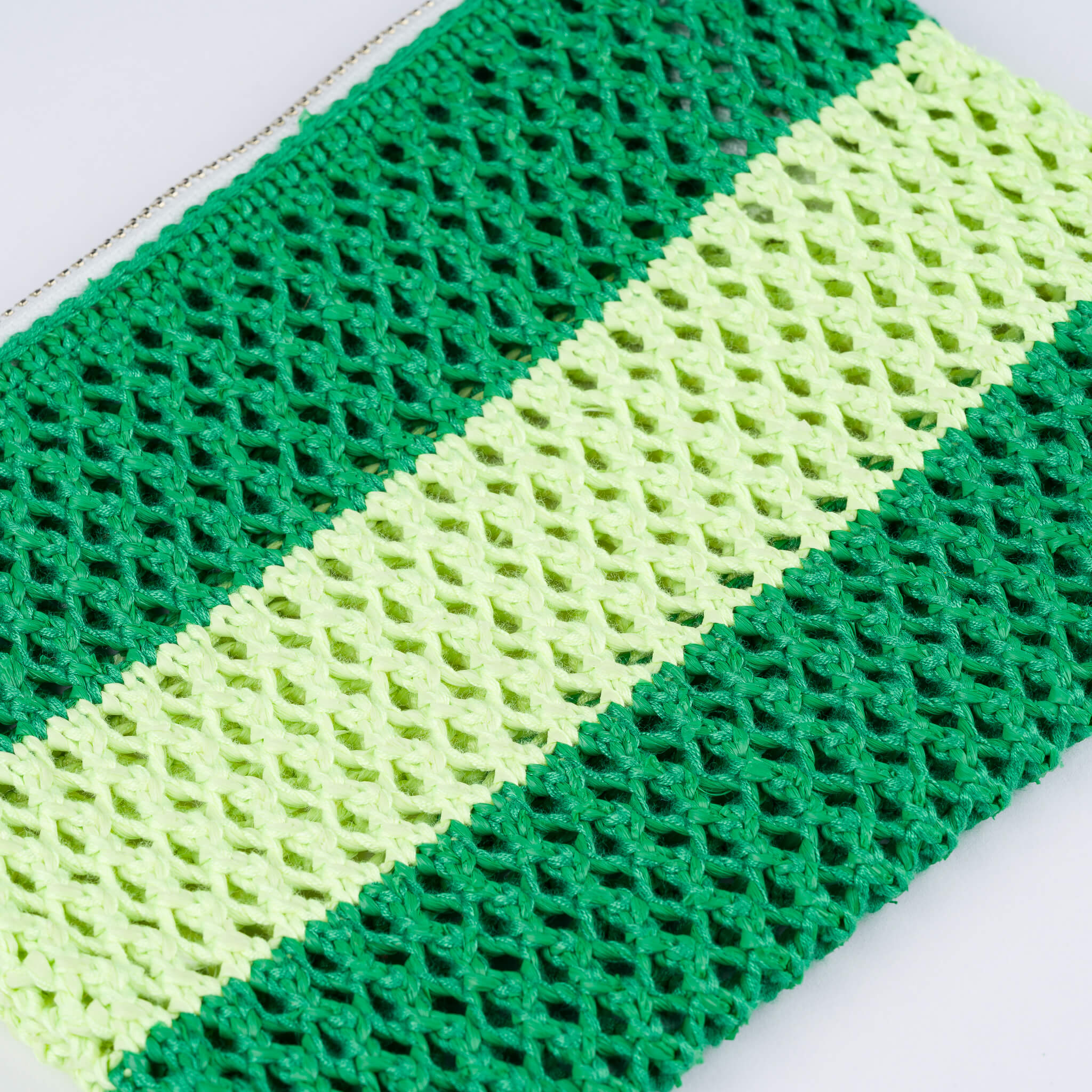 Stripe Raffia Pouch - Image 3