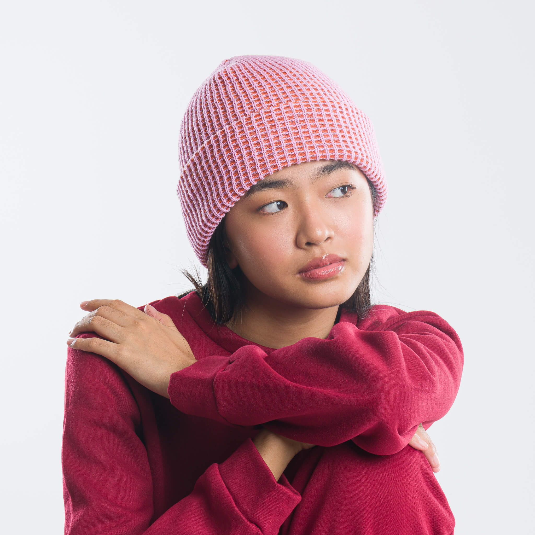 Simple Grid Knit Beanie - Image 17