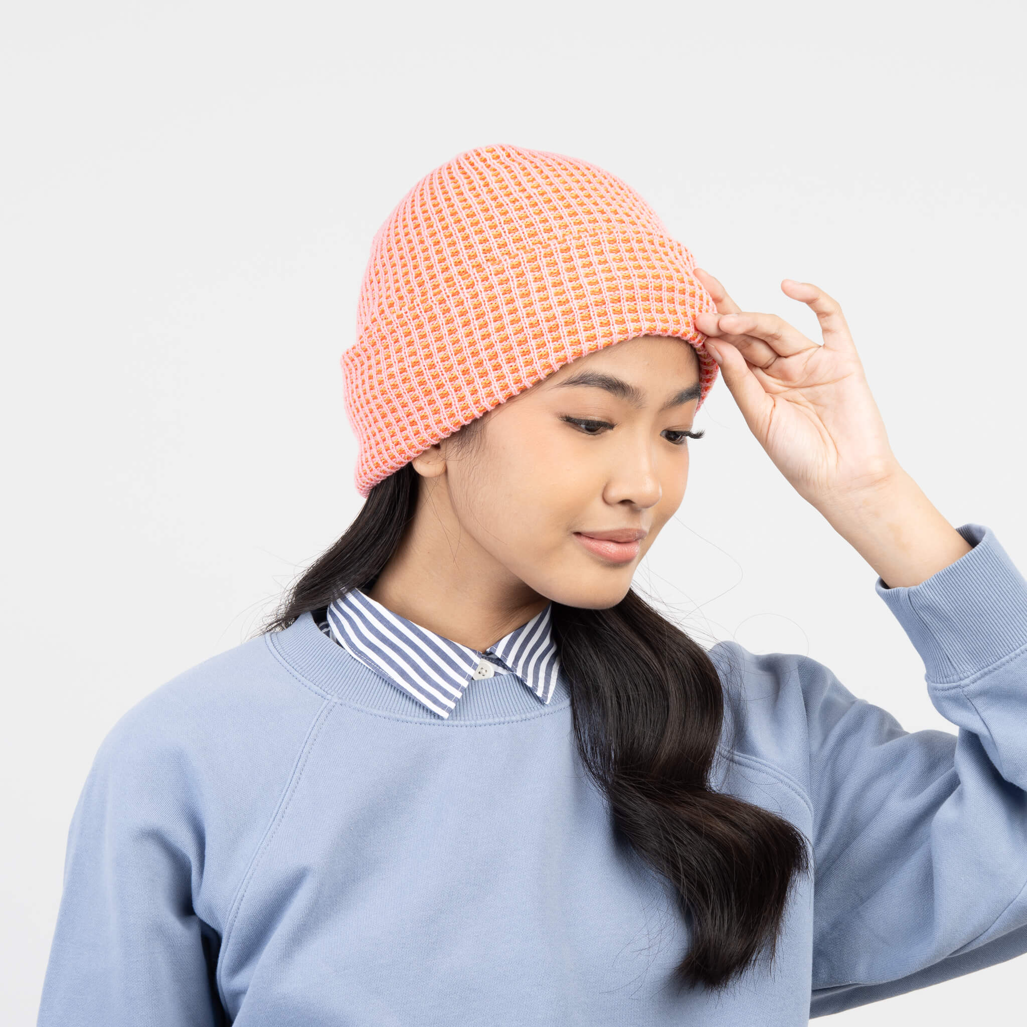 Simple Grid Knit Beanie - Image 27