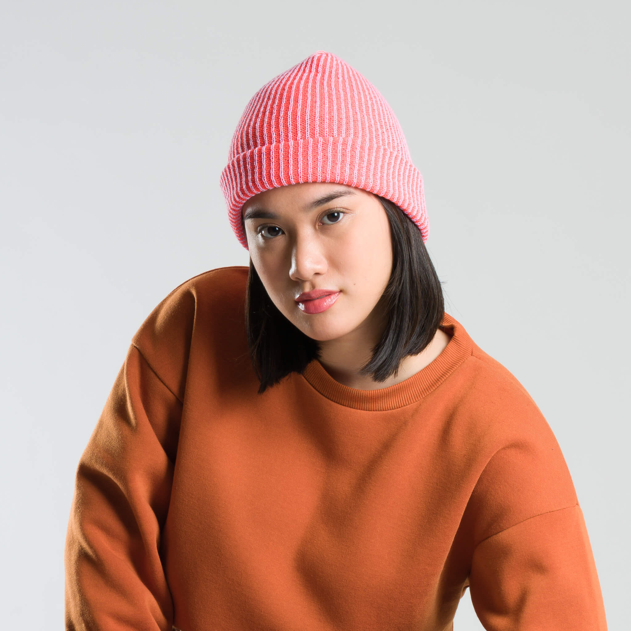 Simple Rib Knit Beanie - Image 8