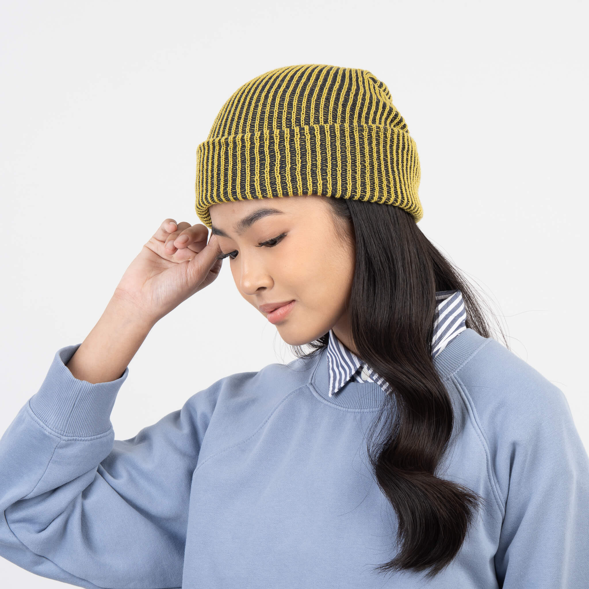 Simple Rib Knit Beanie - Image 40