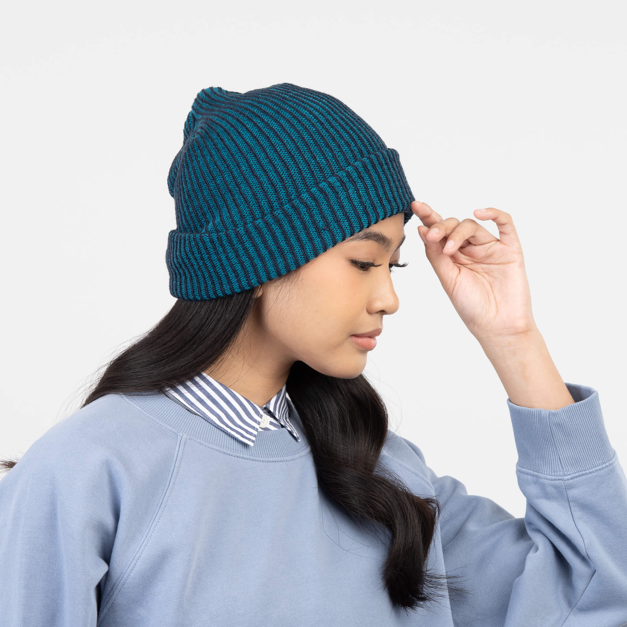 Simple Rib Knit Beanie - Image 43
