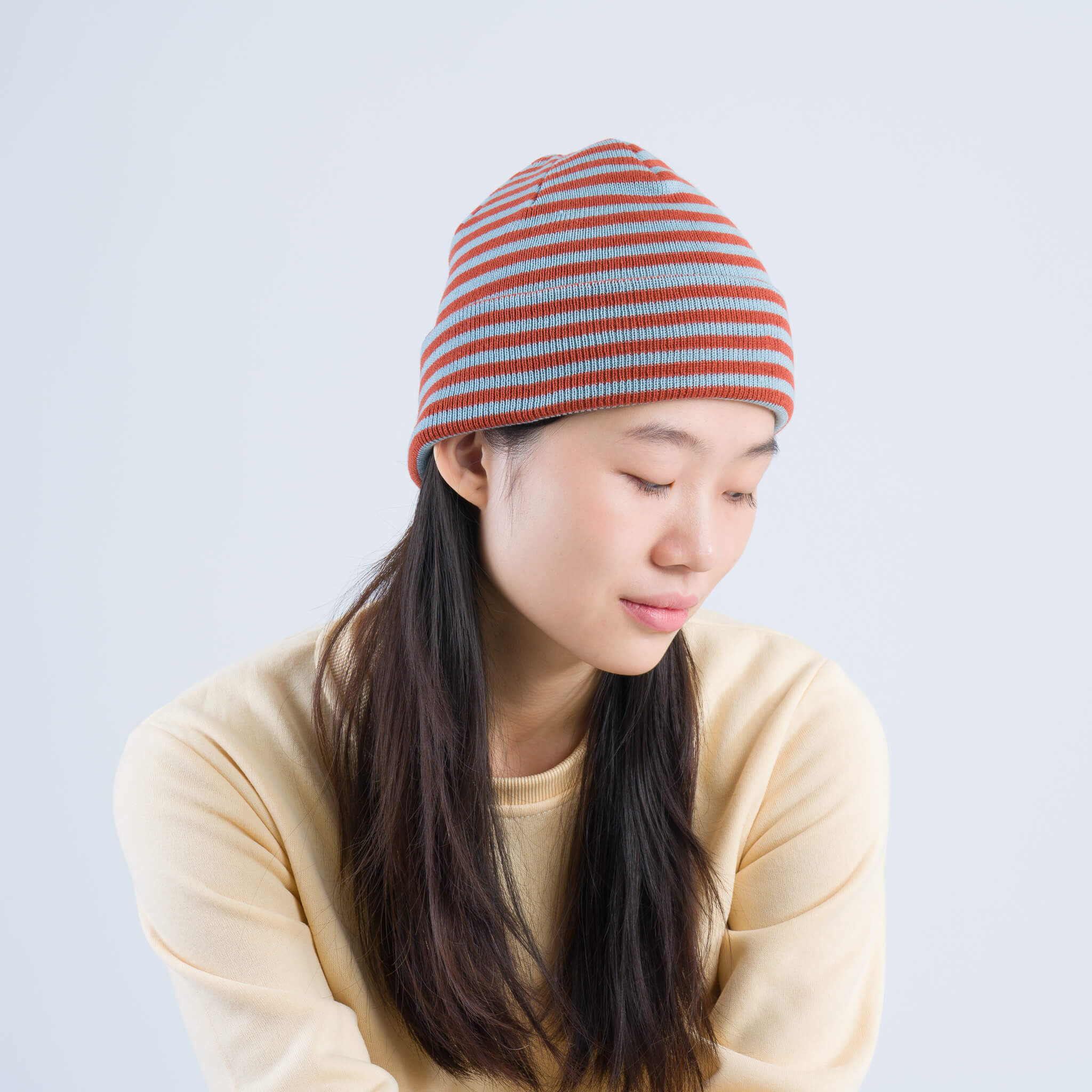 Simple Stripe Knit Beanie - Image 5