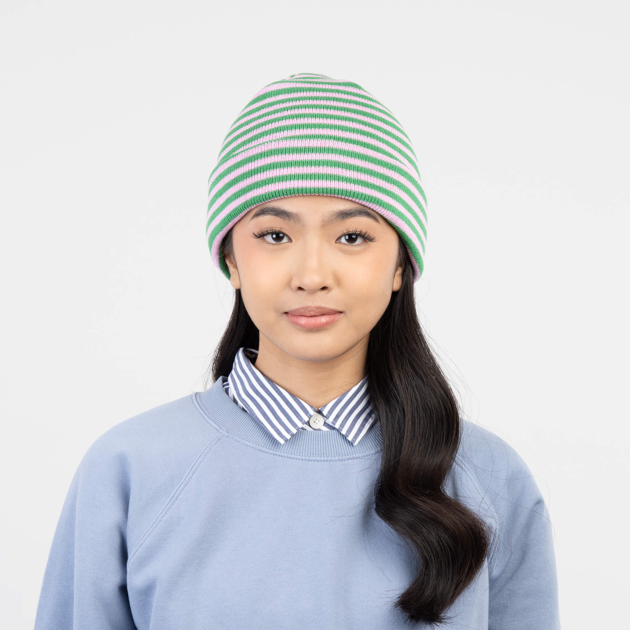 Simple Stripe Knit Beanie - Image 6