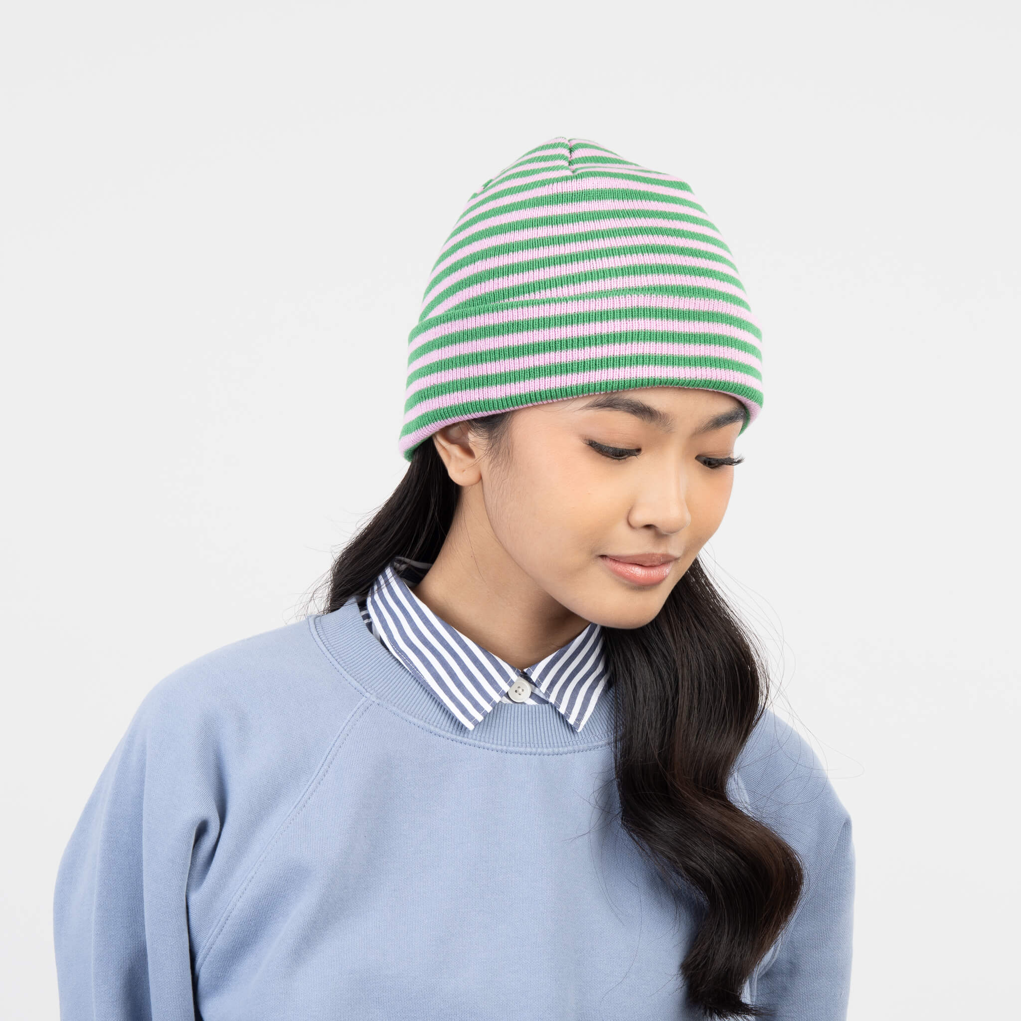 Simple Stripe Knit Beanie - Image 7