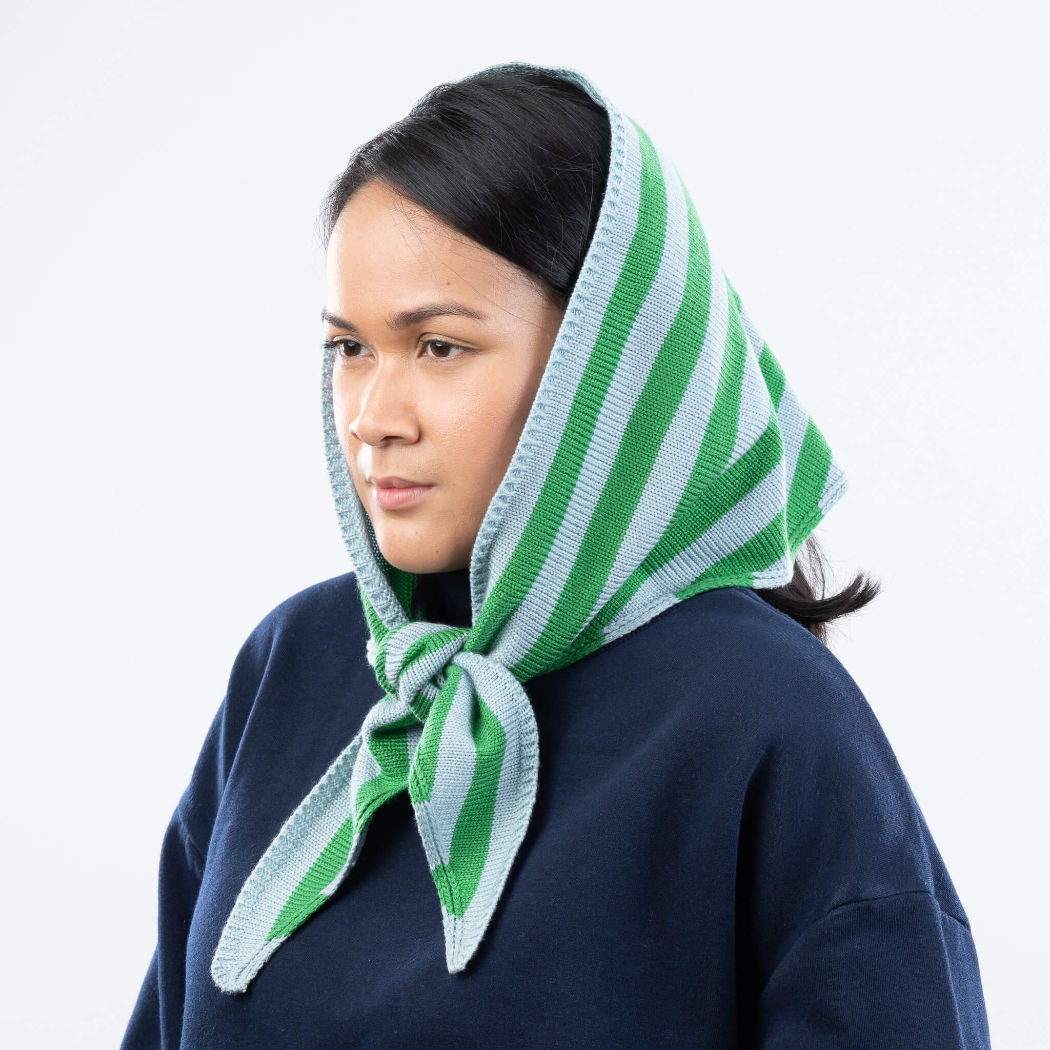Simple Stripe Triangle Scarf - Image 10