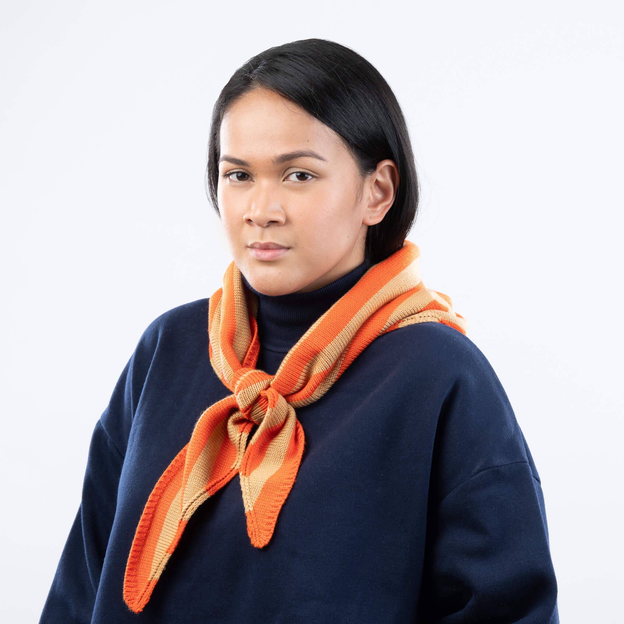 Simple Stripe Triangle Scarf - Image 15