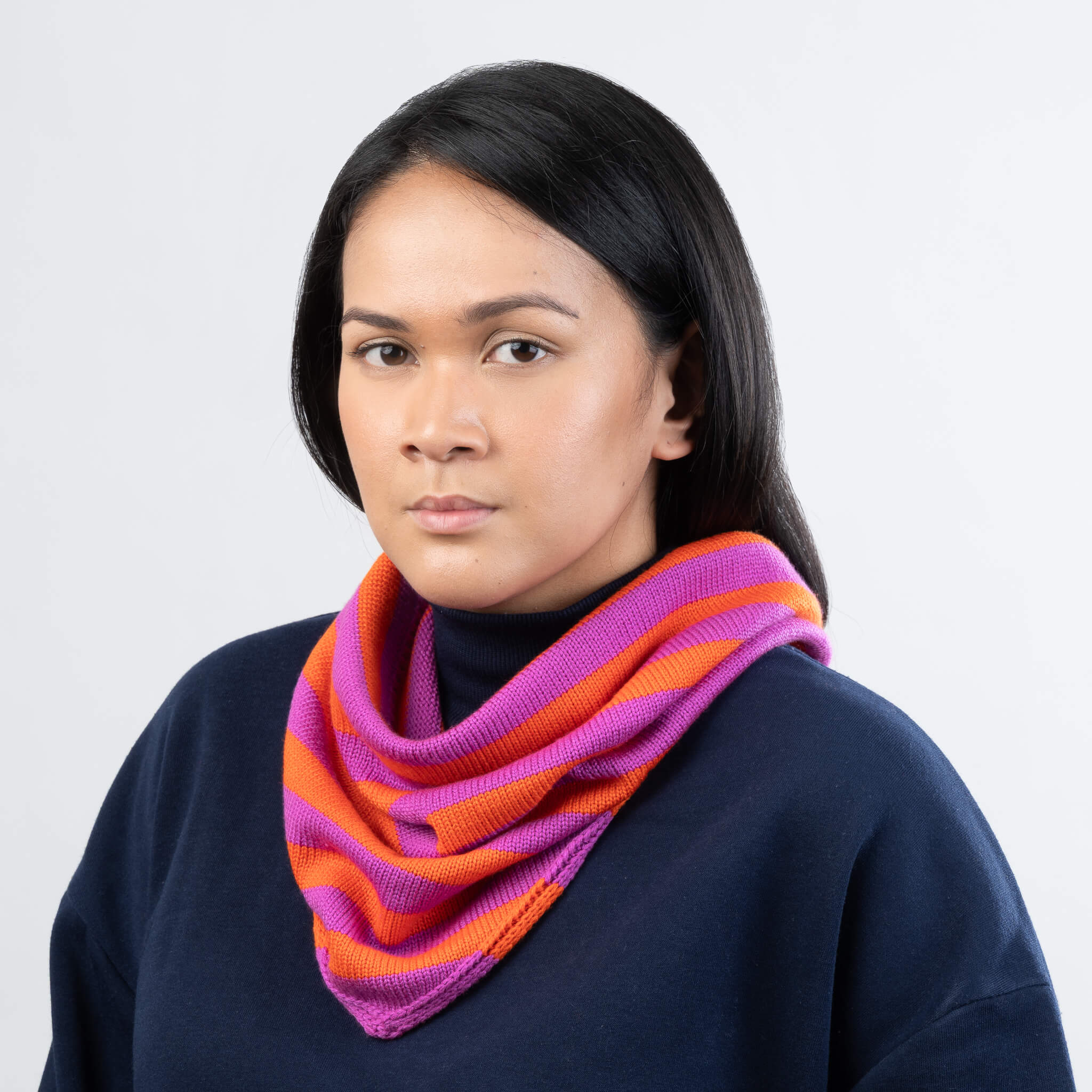 Simple Stripe Triangle Scarf - Image 20