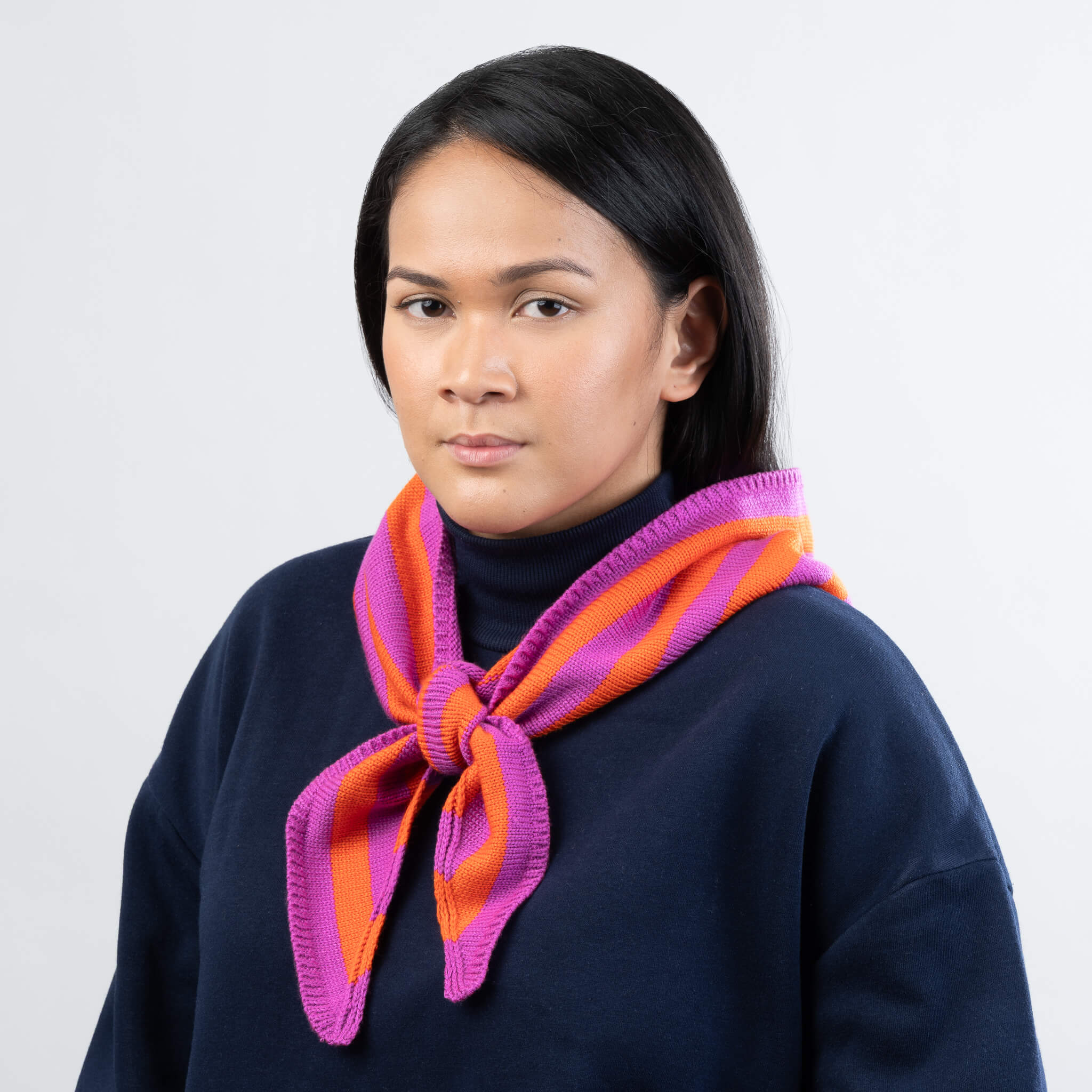 Simple Stripe Triangle Scarf - Image 21