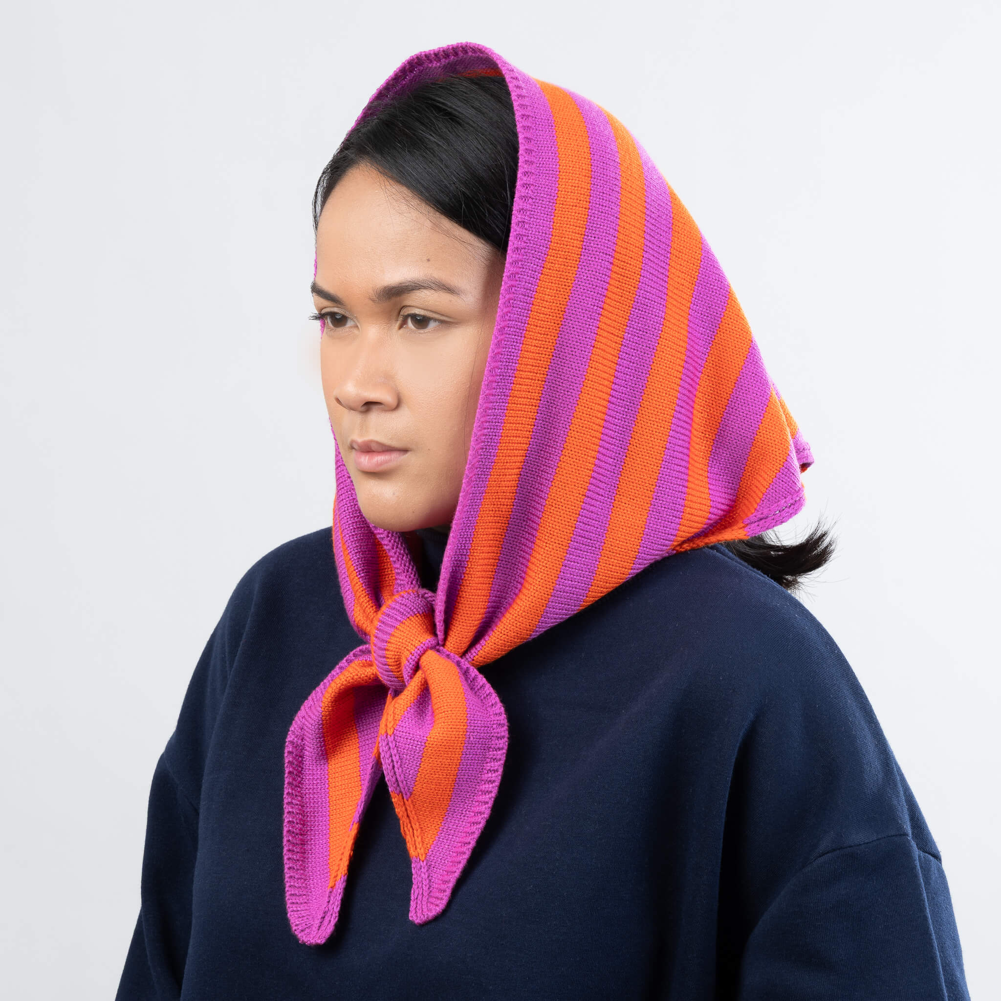 Simple Stripe Triangle Scarf - Image 22