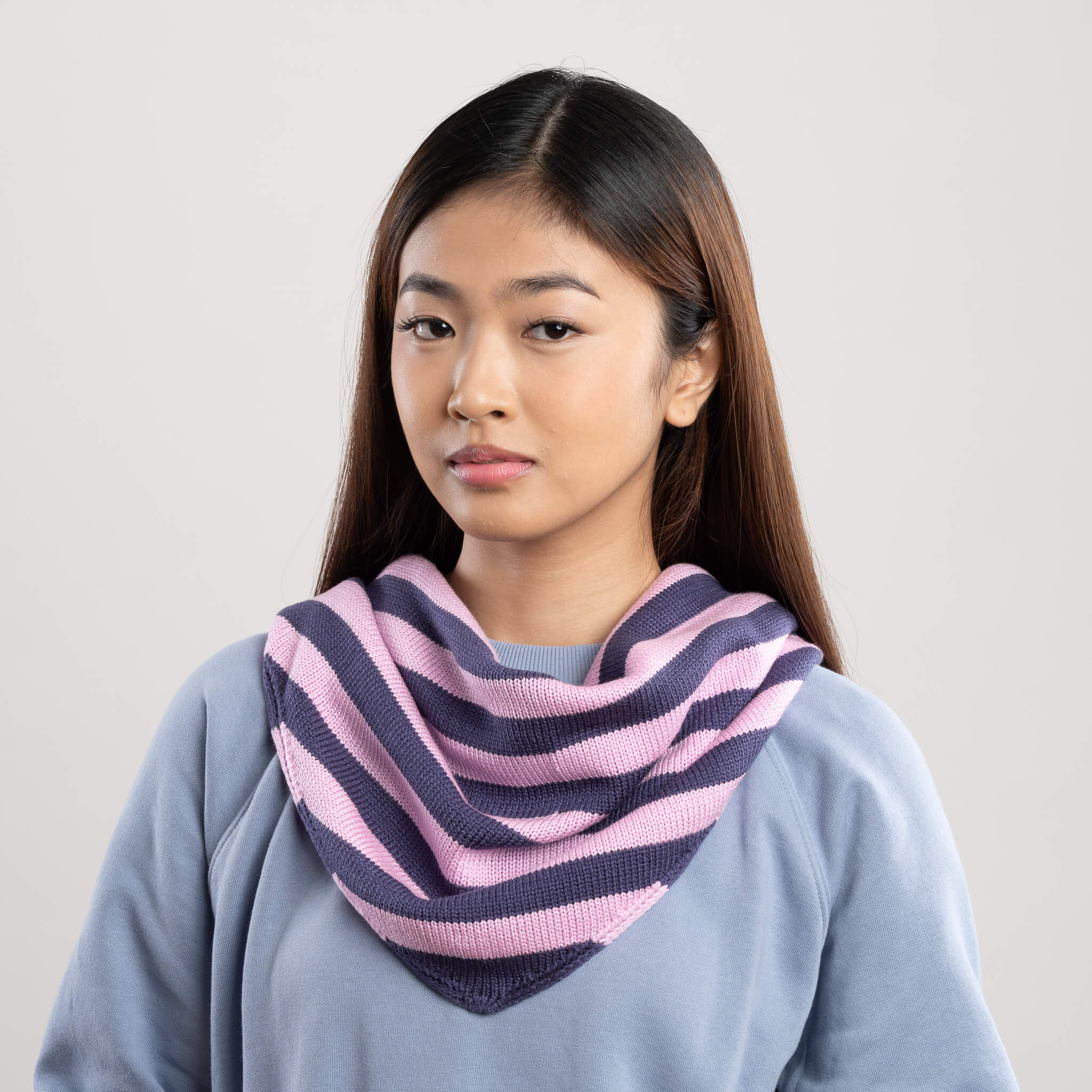 Simple Stripe Triangle Scarf - Image 26