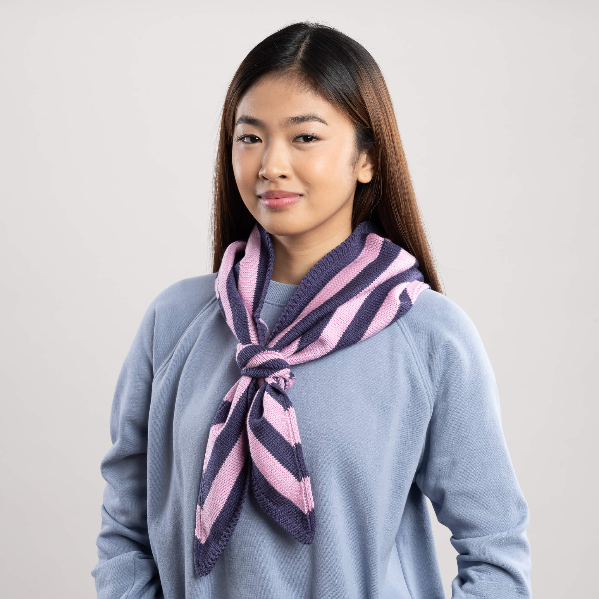 Simple Stripe Triangle Scarf - Image 27