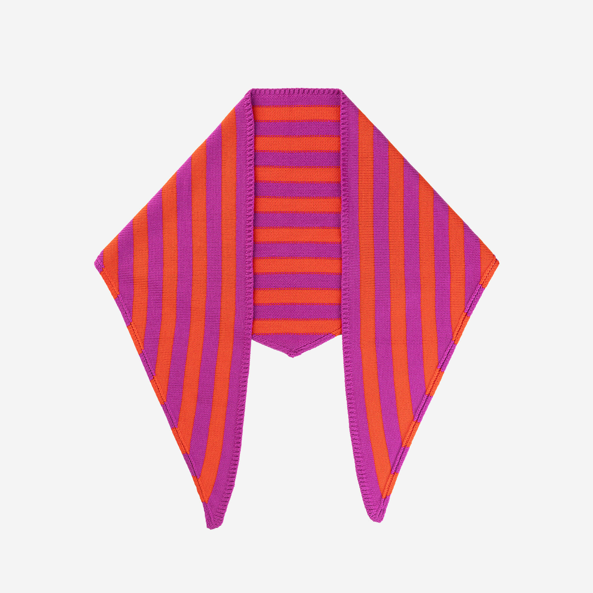Simple Stripe Triangle Scarf - Image 3