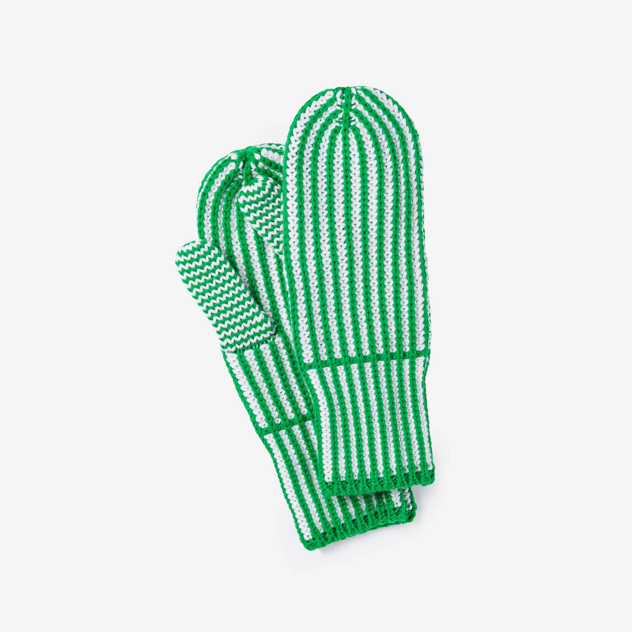 Stripe Knit Mittens - Image 4