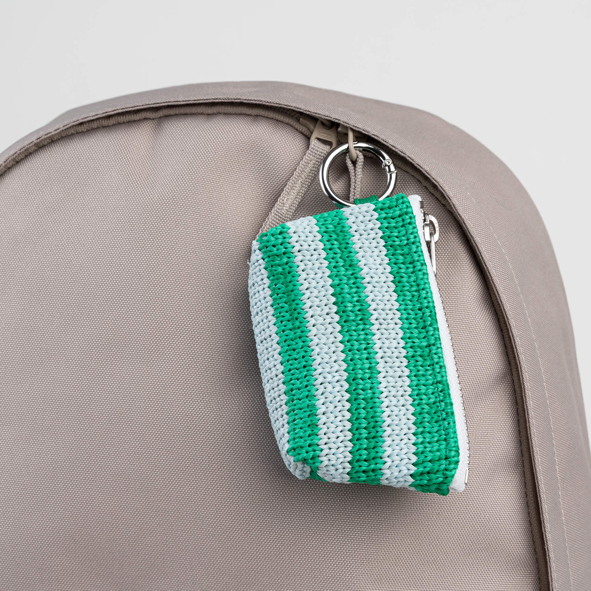 Stripe Pouch Bag Charm - Image 4