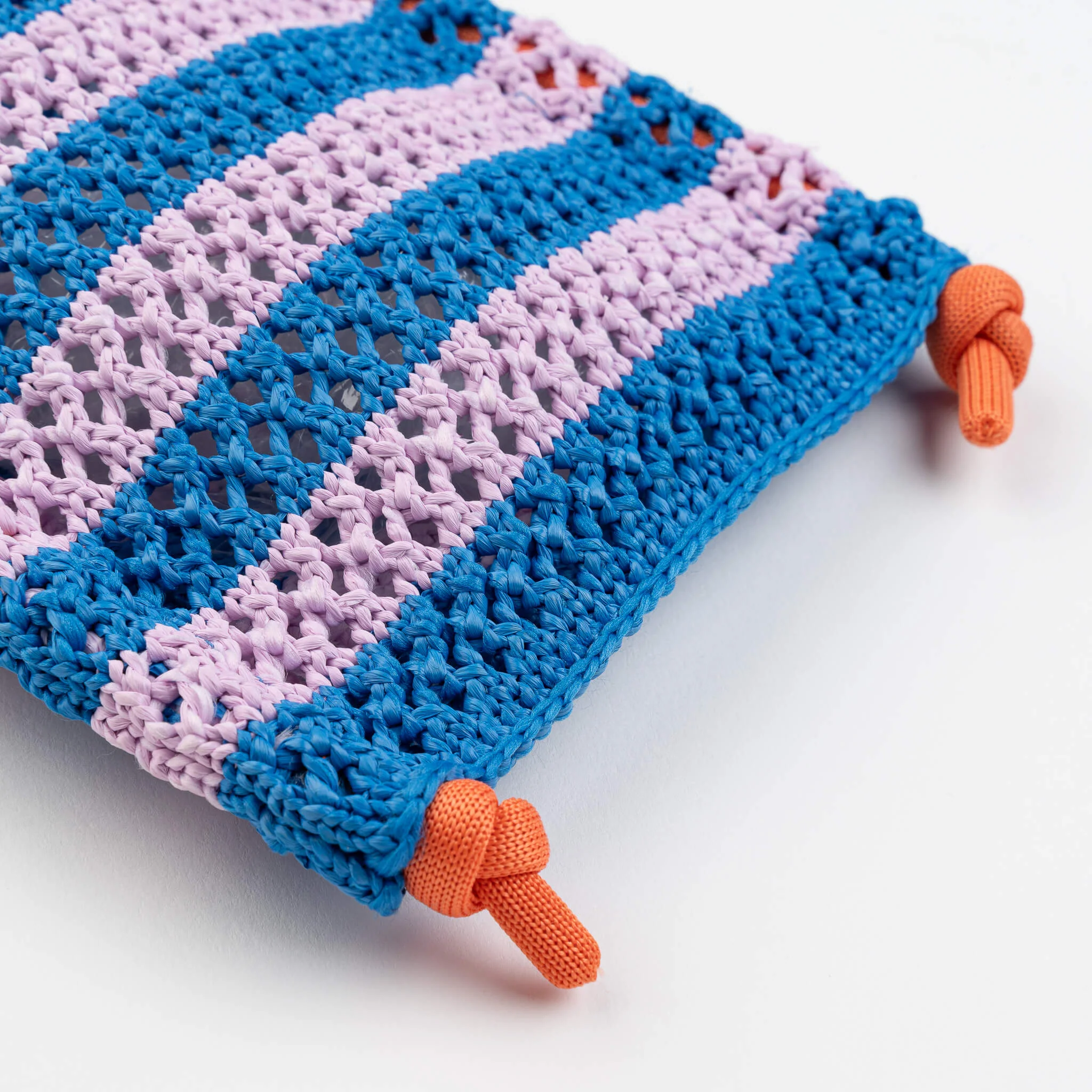 Stripe Raffia Phone Sling - Image 3
