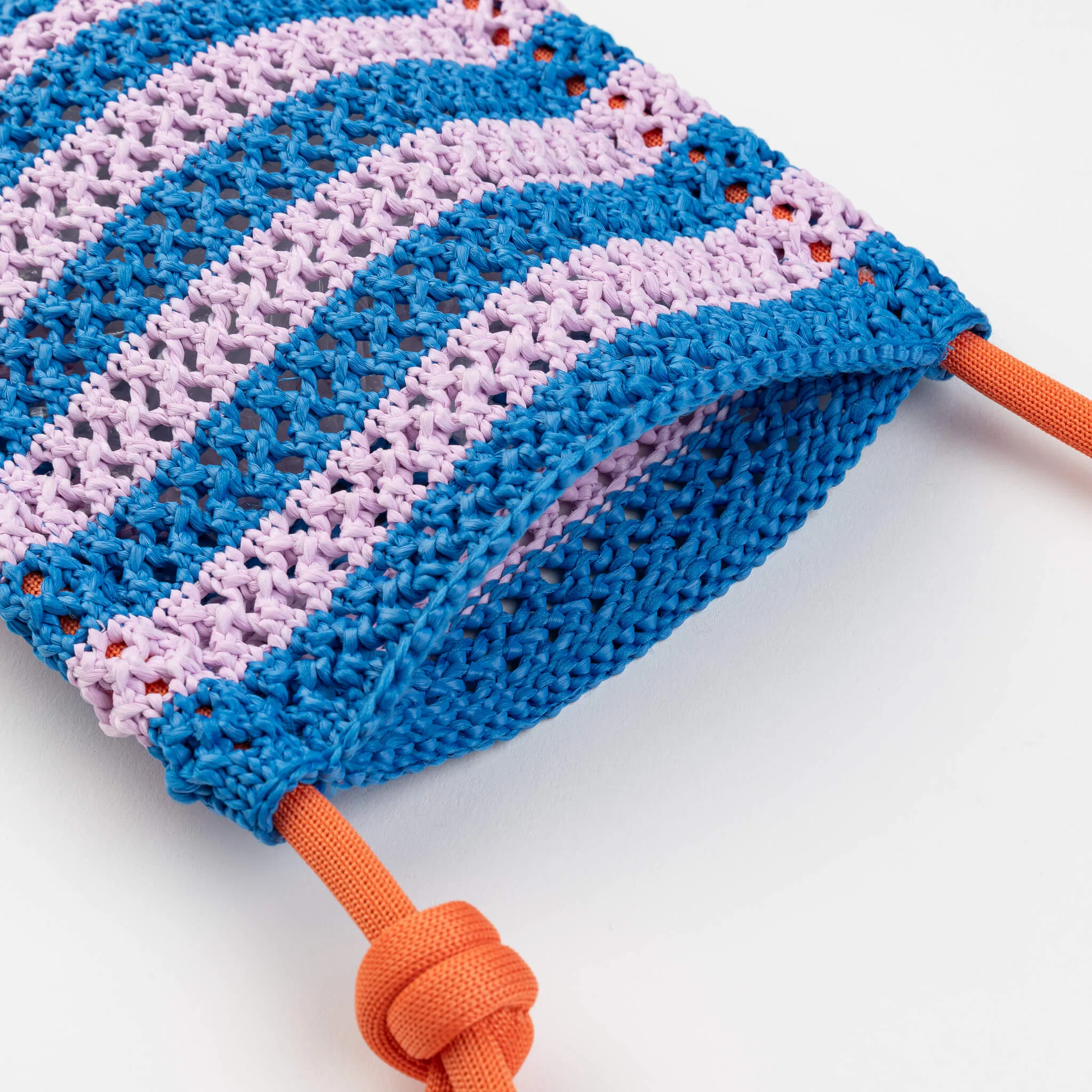 Stripe Raffia Phone Sling - Image 4