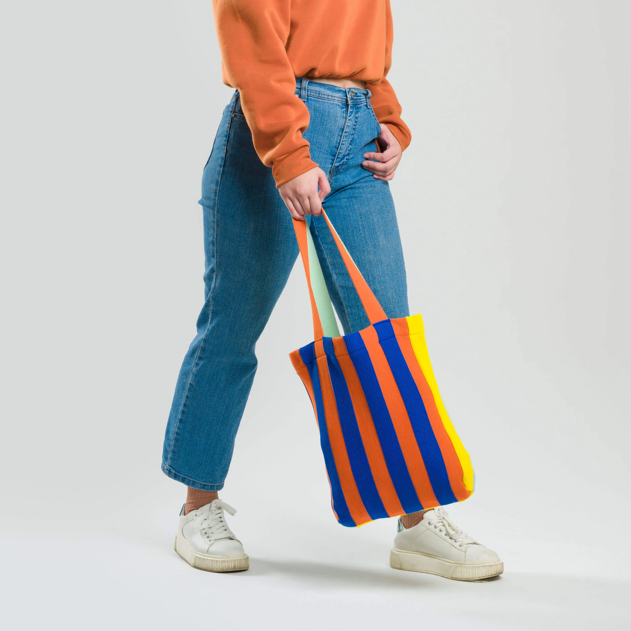 Super Stripe Knit Tote - Image 16