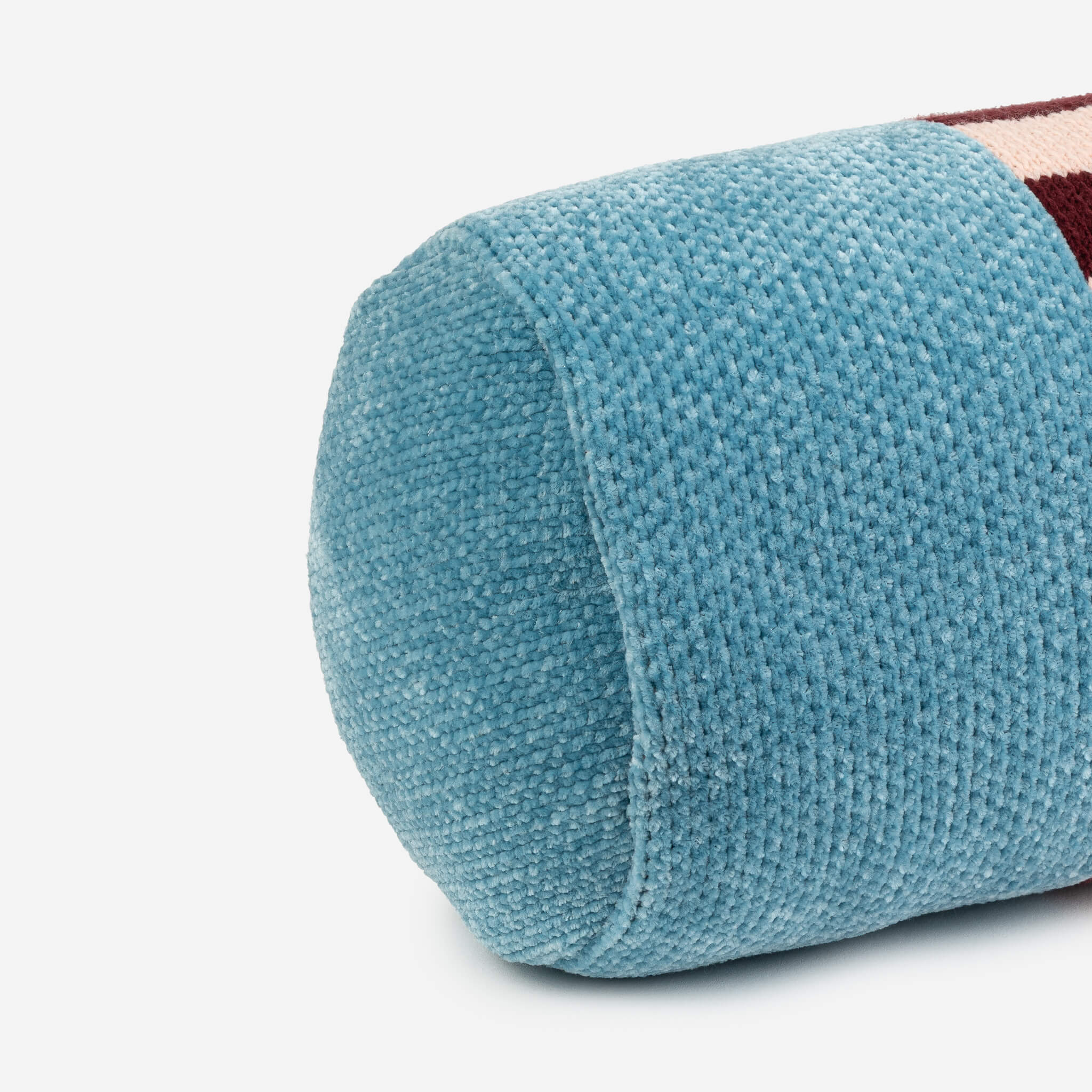 Tile Patch Chenille Bolster Pillow - Image 4
